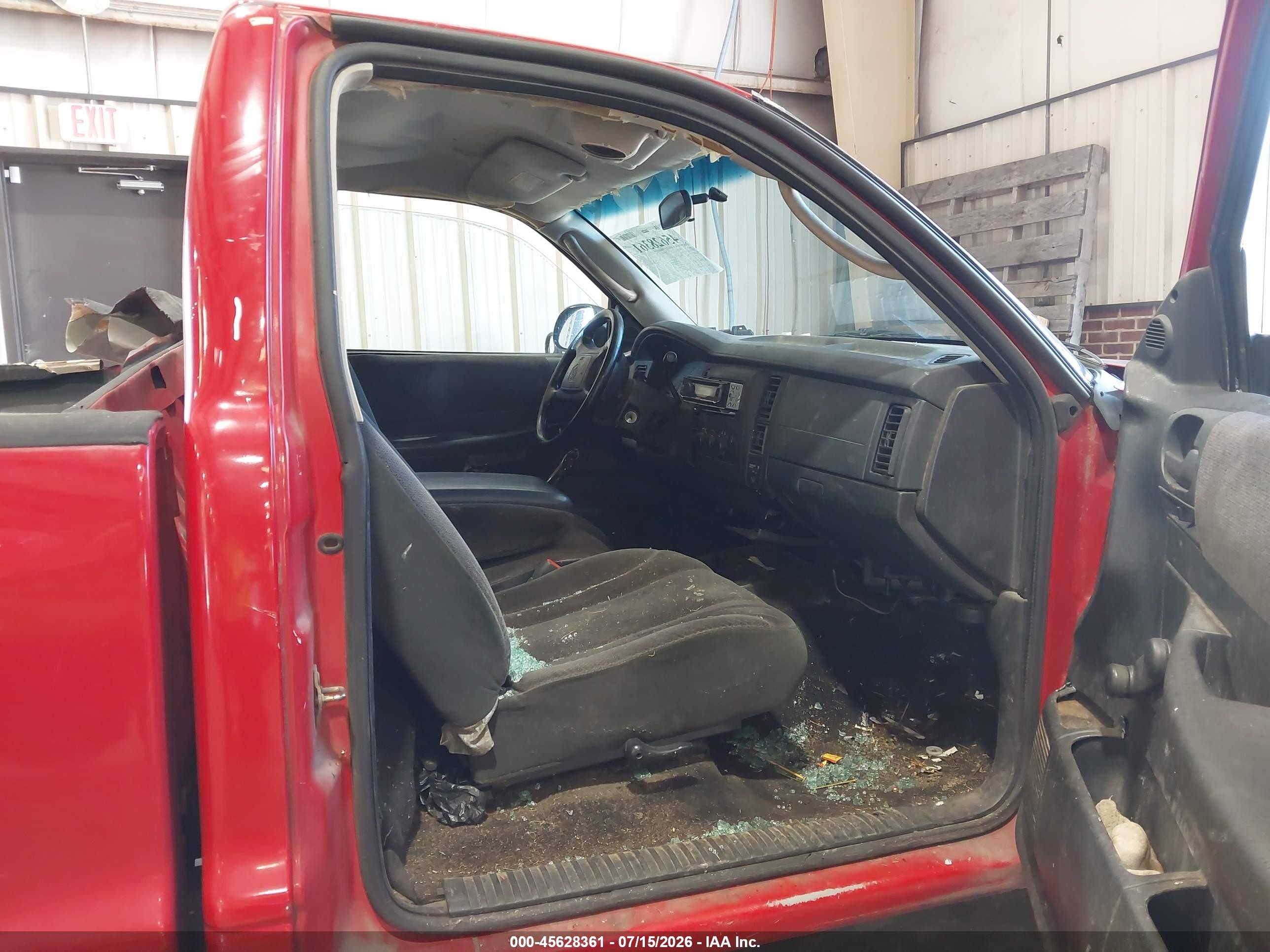 2001 Dodge Dakota Slt/sport Red vin: 1B7FL26X31S184311
