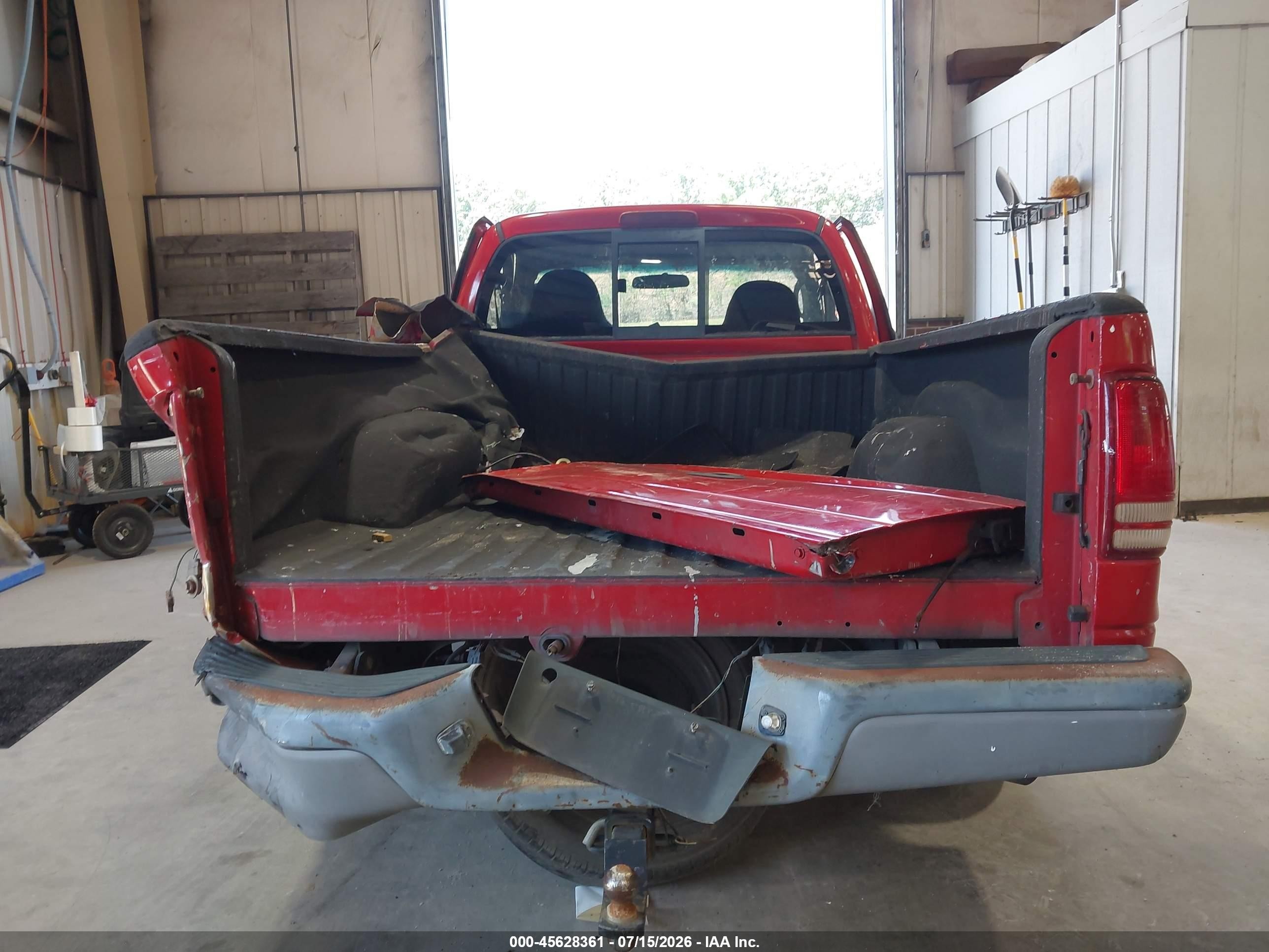 2001 Dodge Dakota Slt/sport Red vin: 1B7FL26X31S184311
