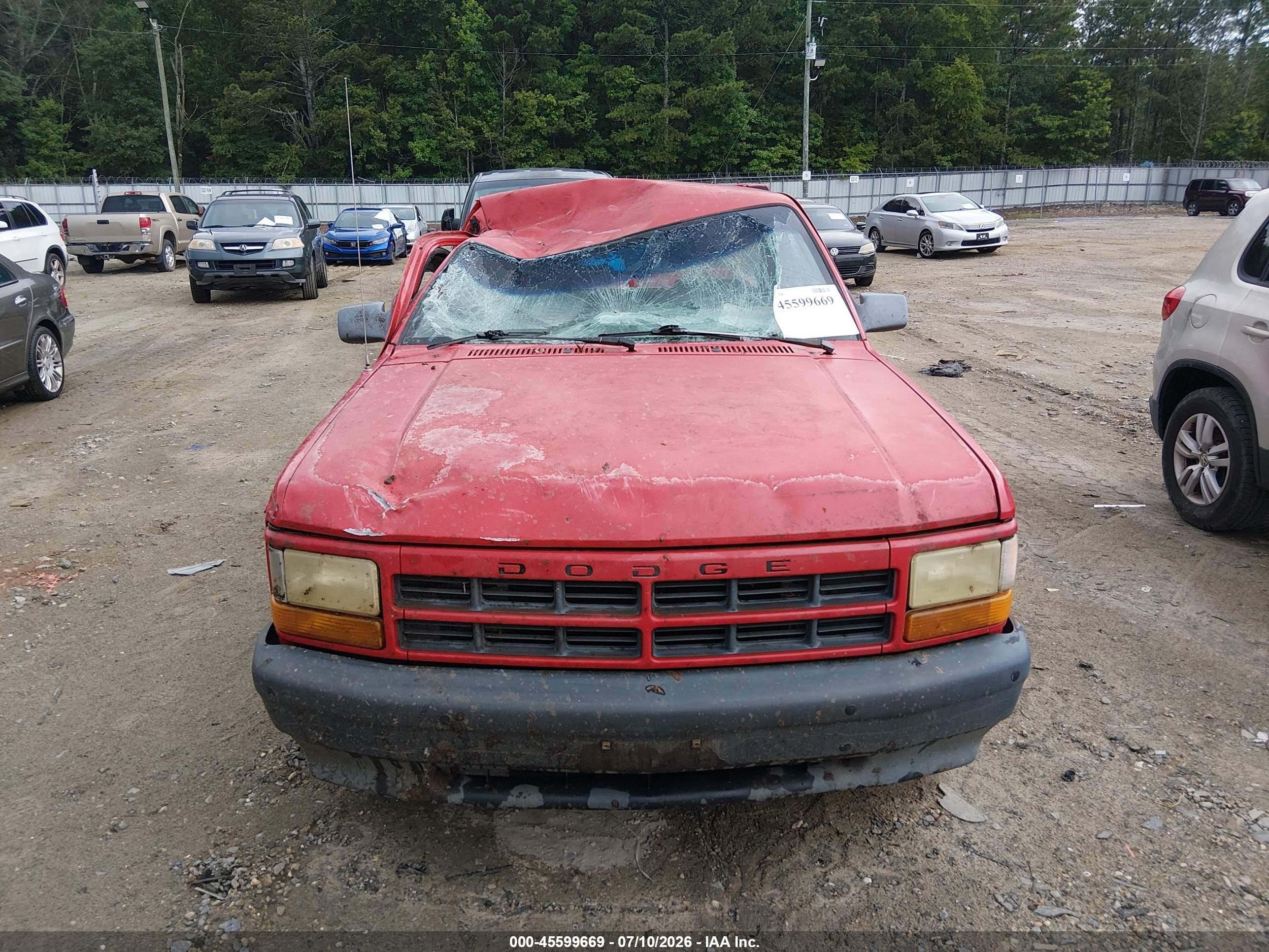 1994 Dodge Dakota   Красный vin: 1B7FL26X3RW136909