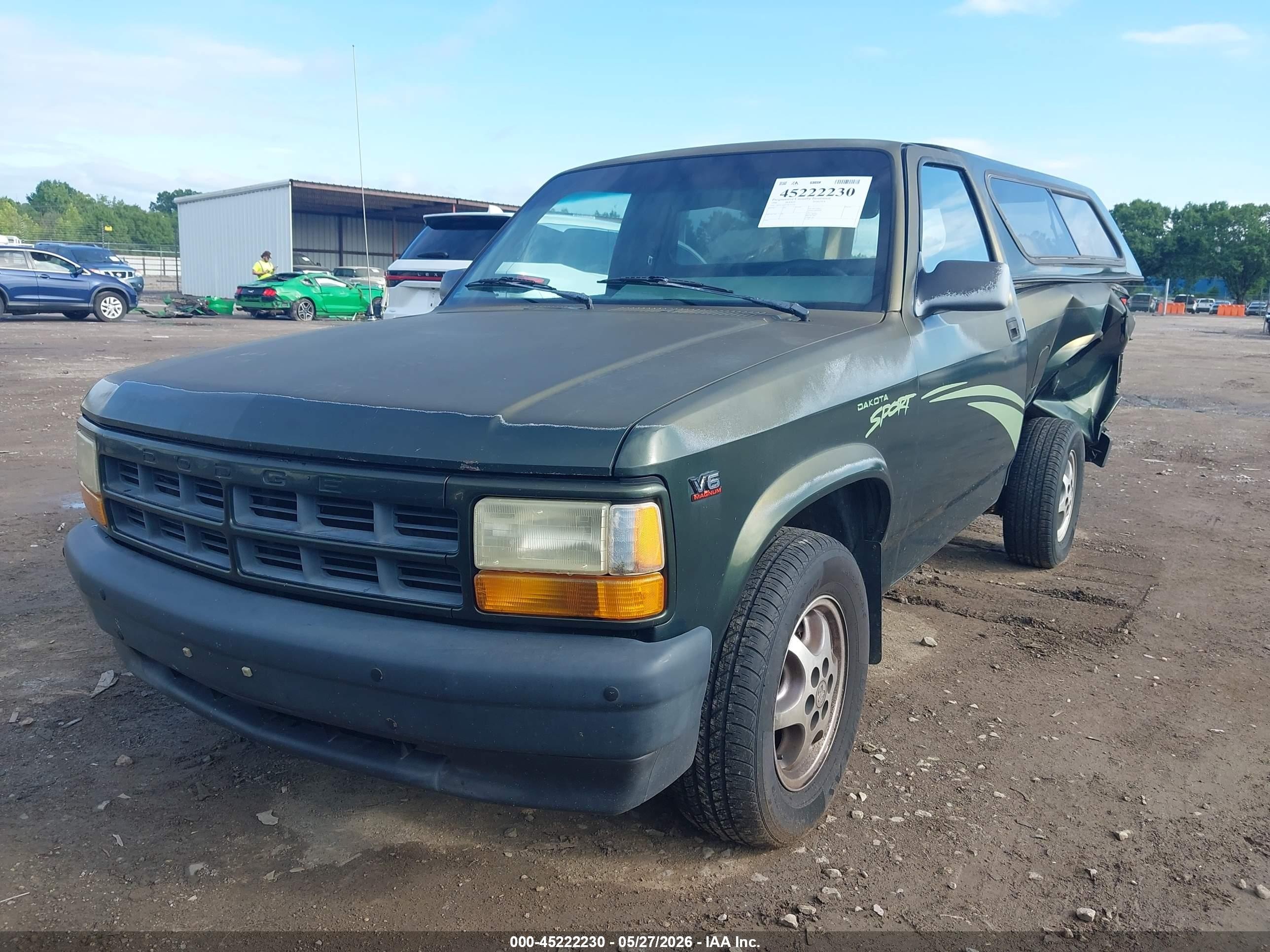 1996 Dodge Dakota   Green vin: 1B7FL26X3TW707791