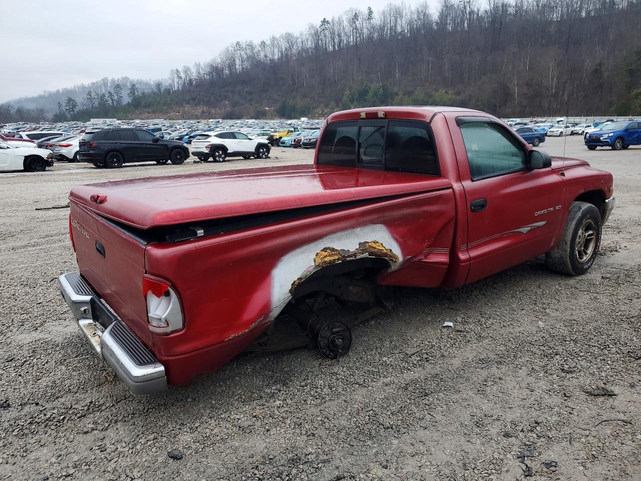 1998 Dodge Dakota Maroon vin: 1B7FL26X4WS604410