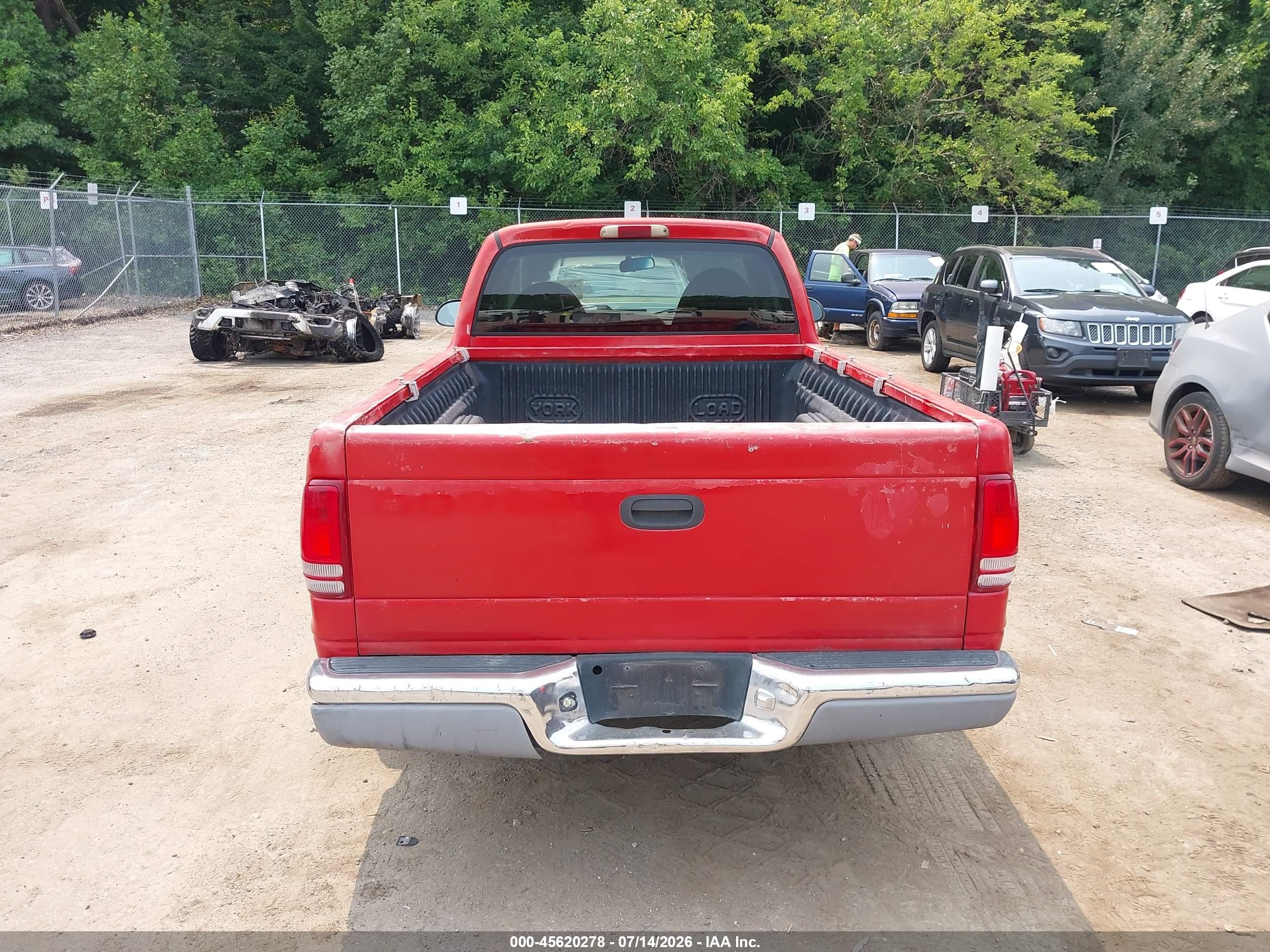 1999 Dodge Dakota Slt/sport Red vin: 1B7FL26X4XS268856