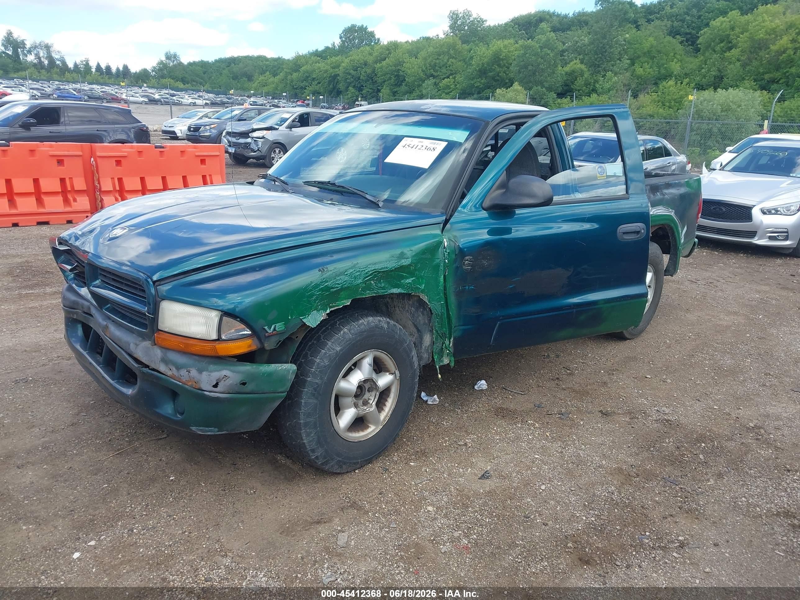 1998 Dodge Dakota Slt/sport Green vin: 1B7FL26X5WS750024