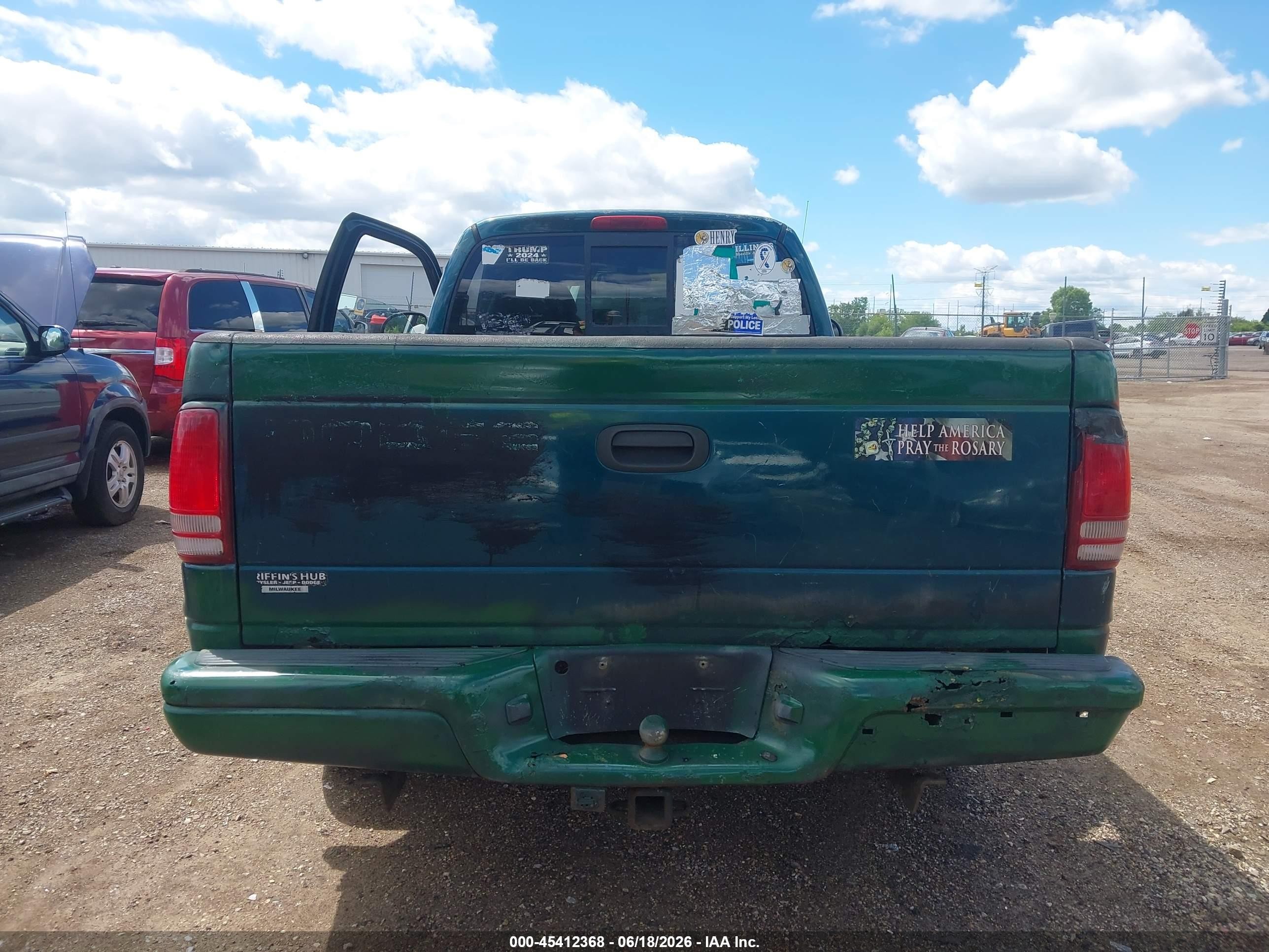 1998 Dodge Dakota Slt/sport Green vin: 1B7FL26X5WS750024