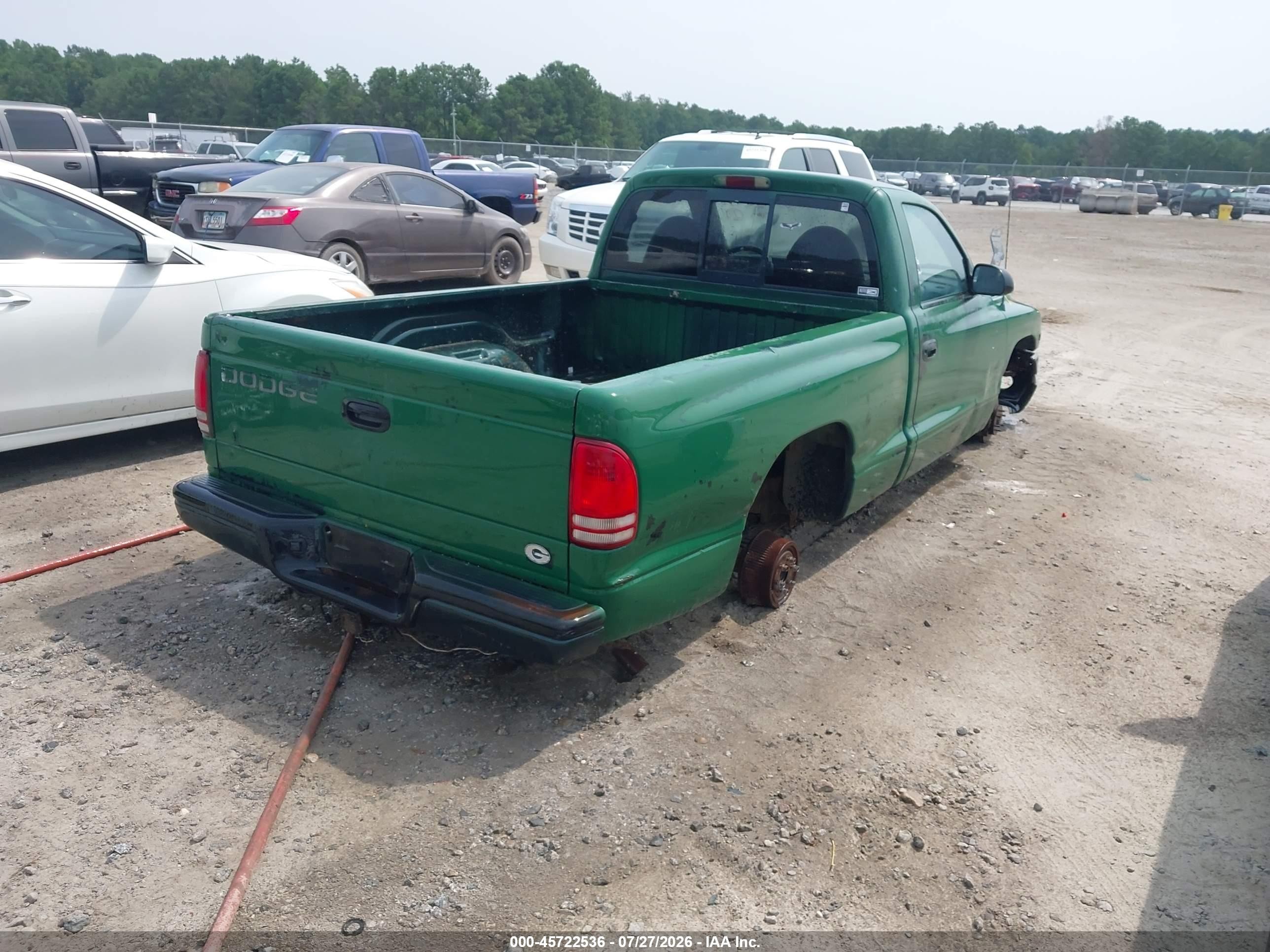 1999 Dodge Dakota Slt/sport Зеленый vin: 1B7FL26X5XS271409