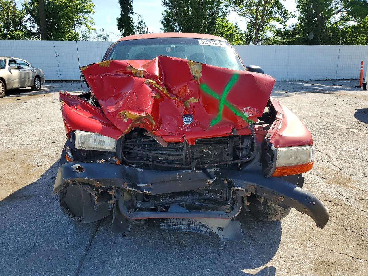 2000 Dodge Dakota Red vin: 1B7FL26X5YS548836