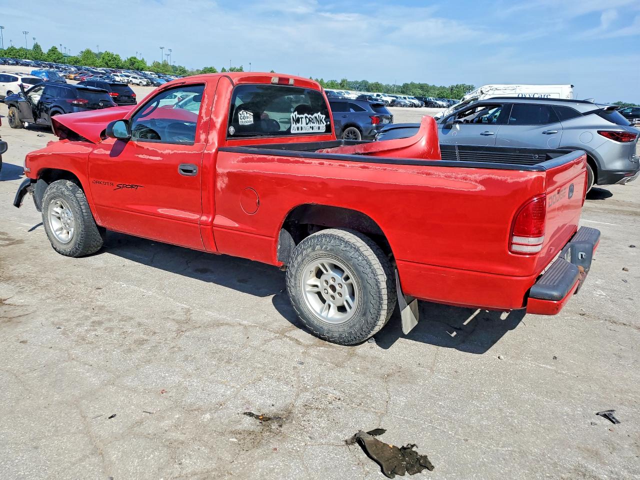 2000 Dodge Dakota Red vin: 1B7FL26X5YS548836