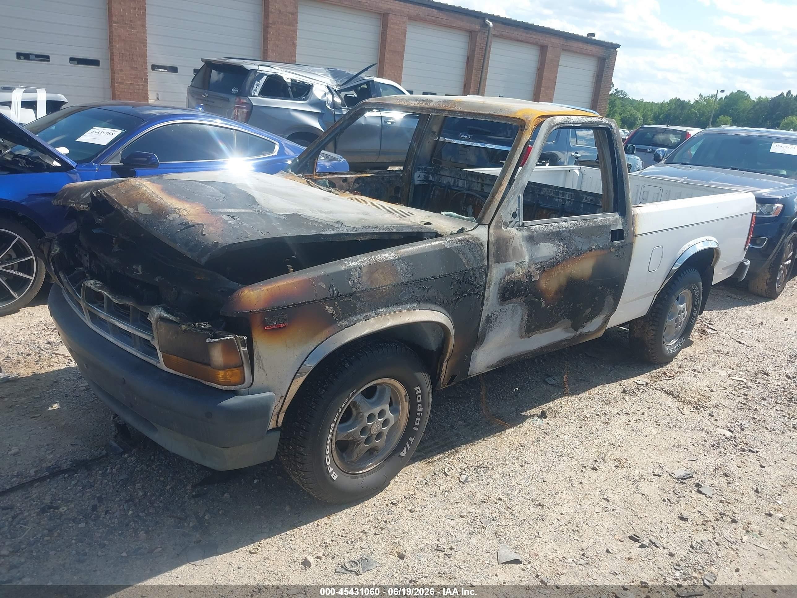 1995 Dodge Dakota   Белый vin: 1B7FL26X6SW945715