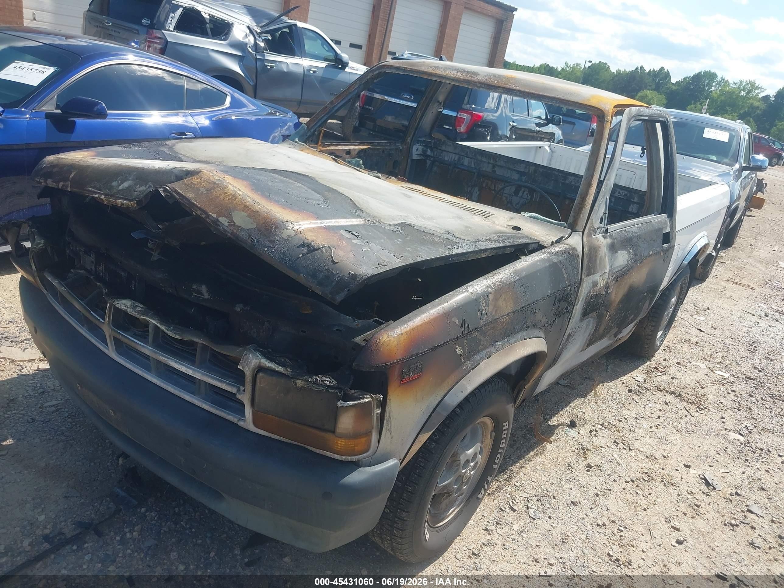 1995 Dodge Dakota   Белый vin: 1B7FL26X6SW945715