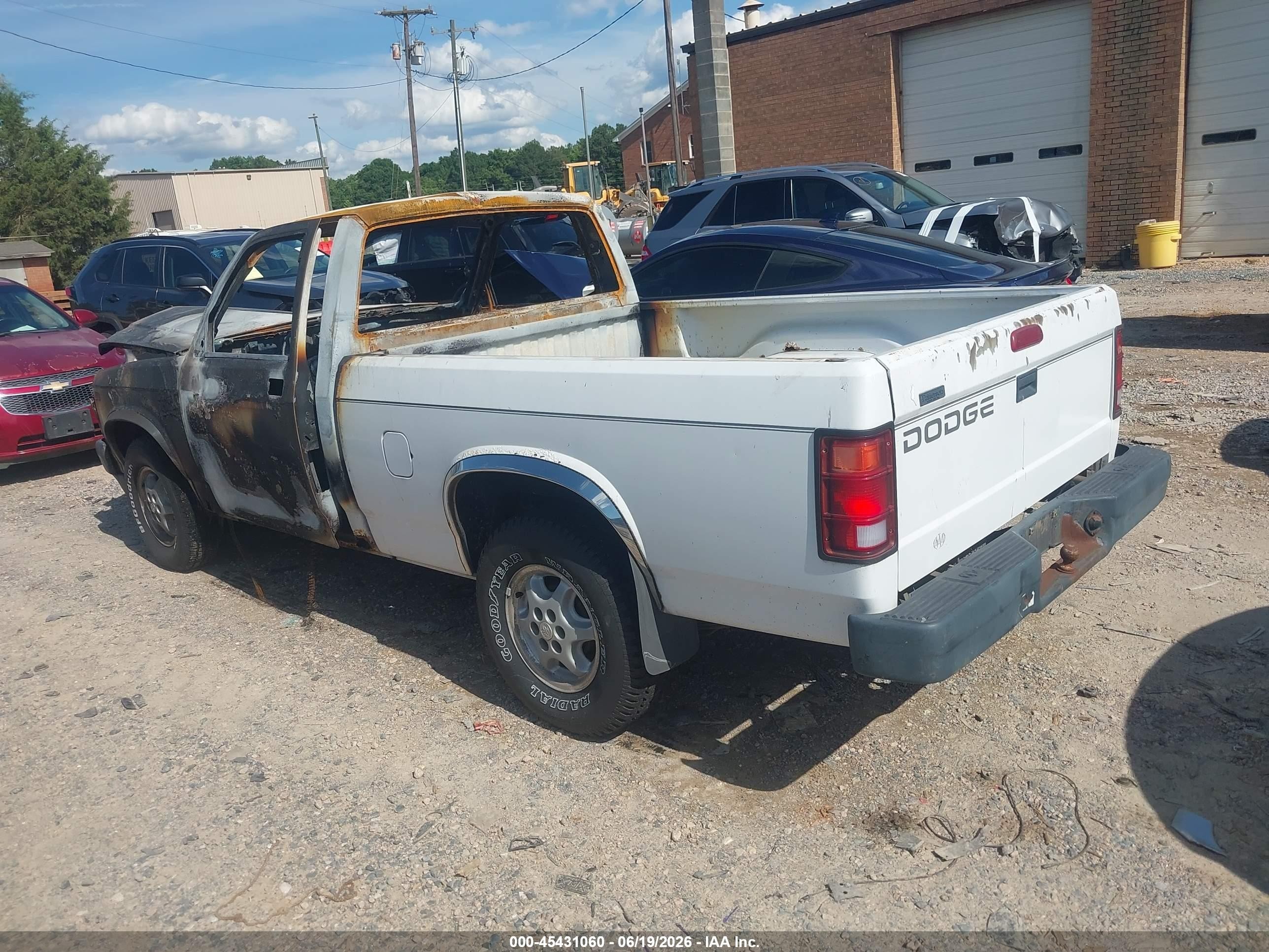 1995 Dodge Dakota   Белый vin: 1B7FL26X6SW945715