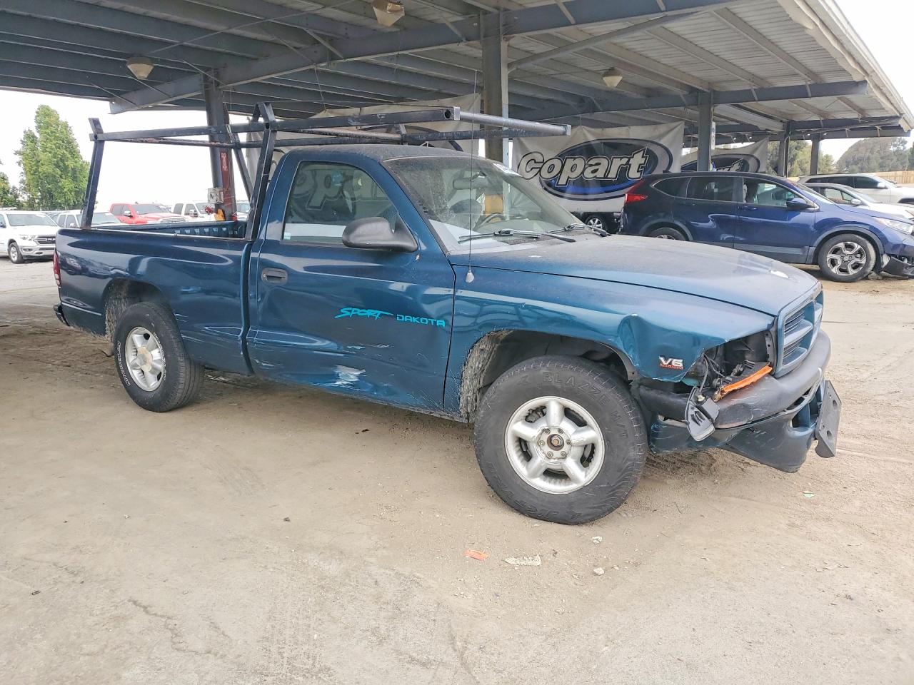 1997 Dodge Dakota Green vin: 1B7FL26X6VS145346