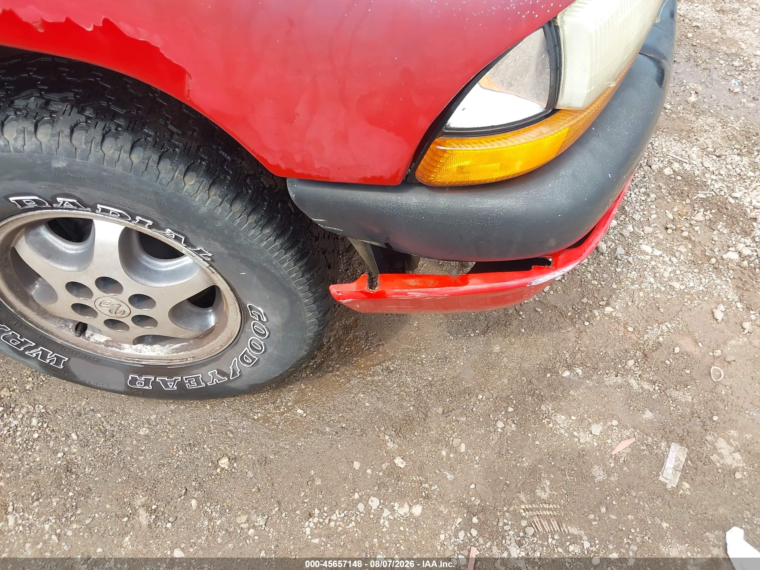 1998 Dodge Dakota Slt/sport Красный vin: 1B7FL26X6WS656363