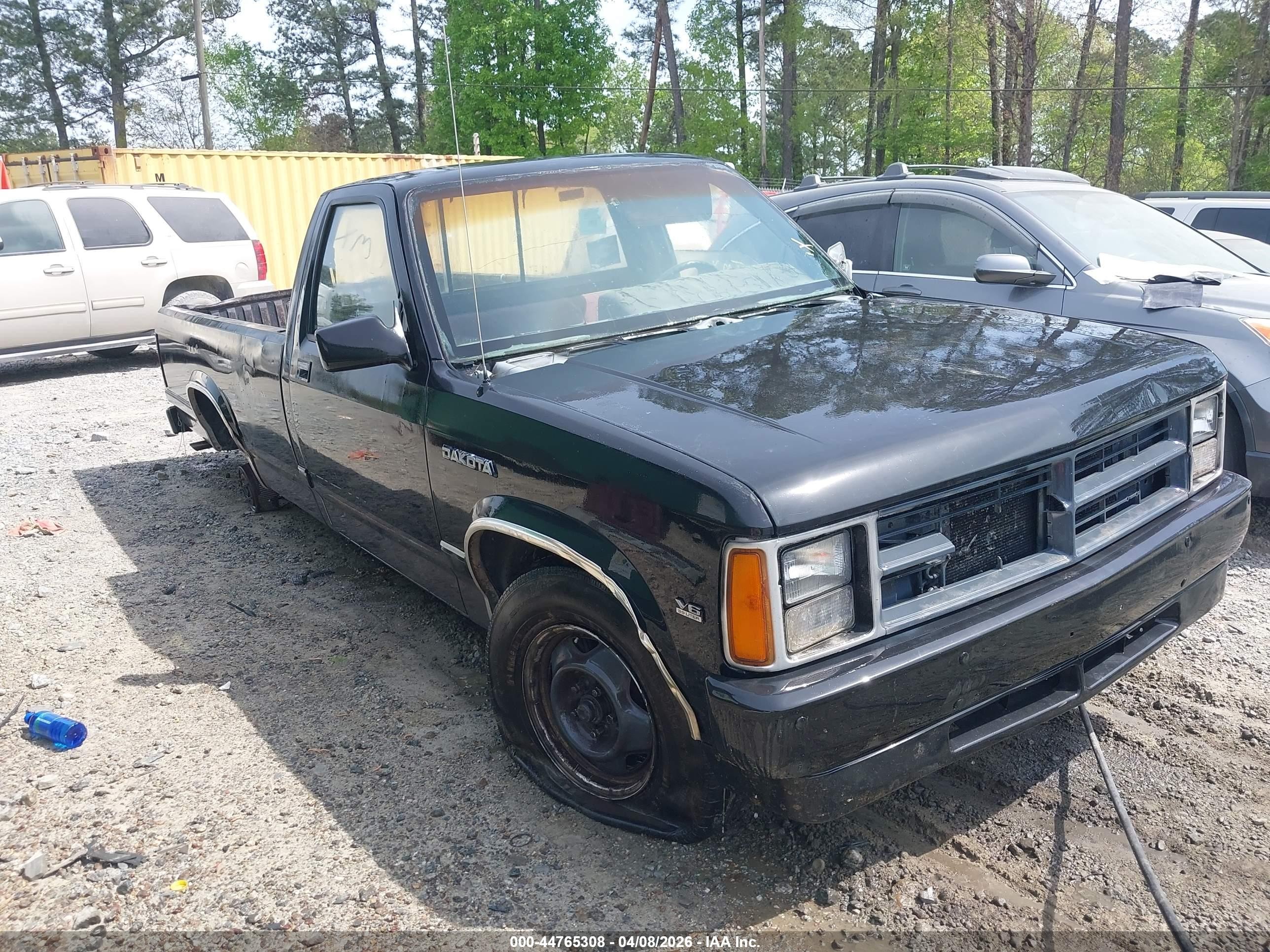 1989 Dodge Dakota   Черный vin: 1B7FL26X7KS188718