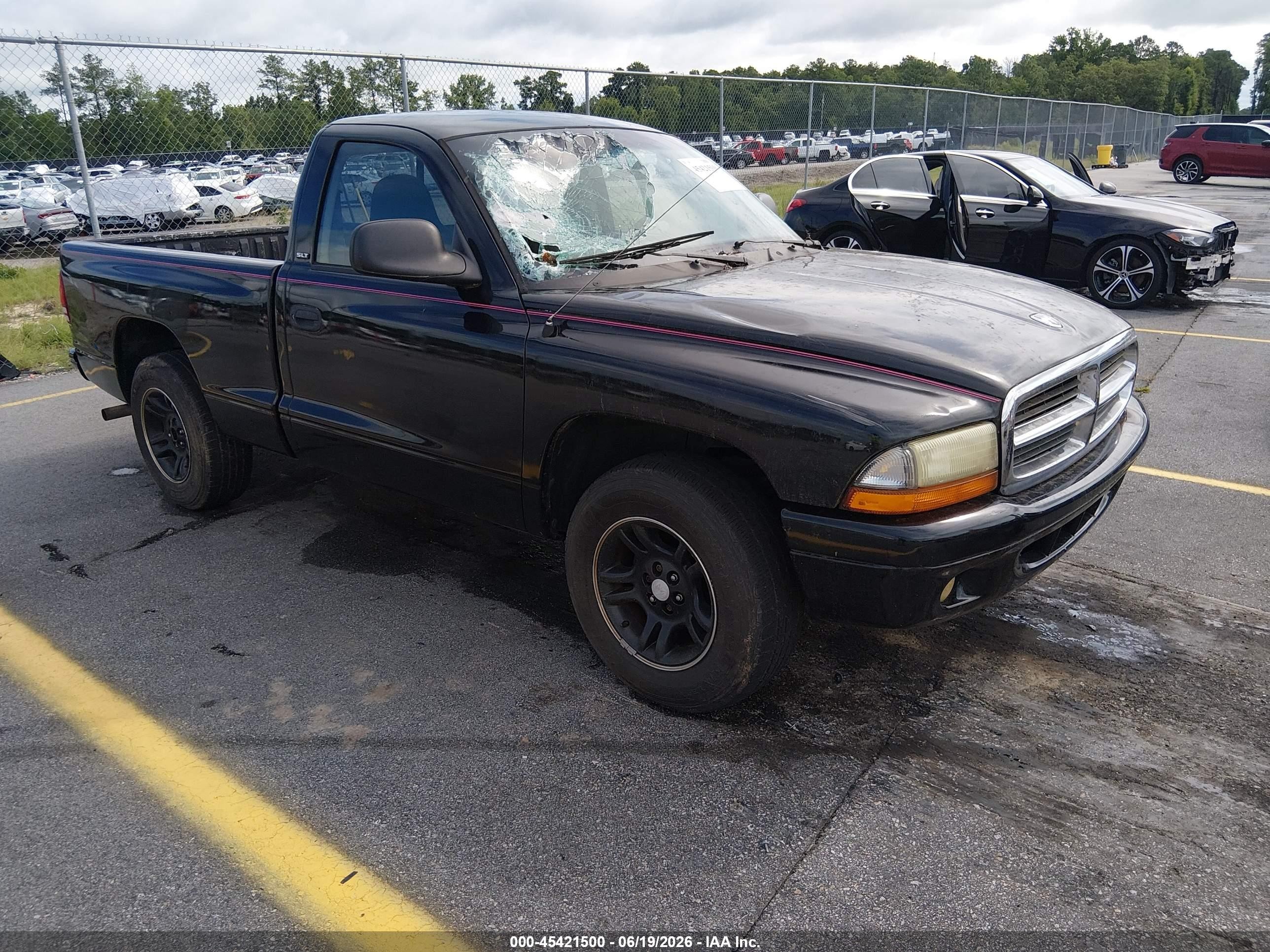 2001 Dodge Dakota Slt/sport Black vin: 1B7FL26X81S298045