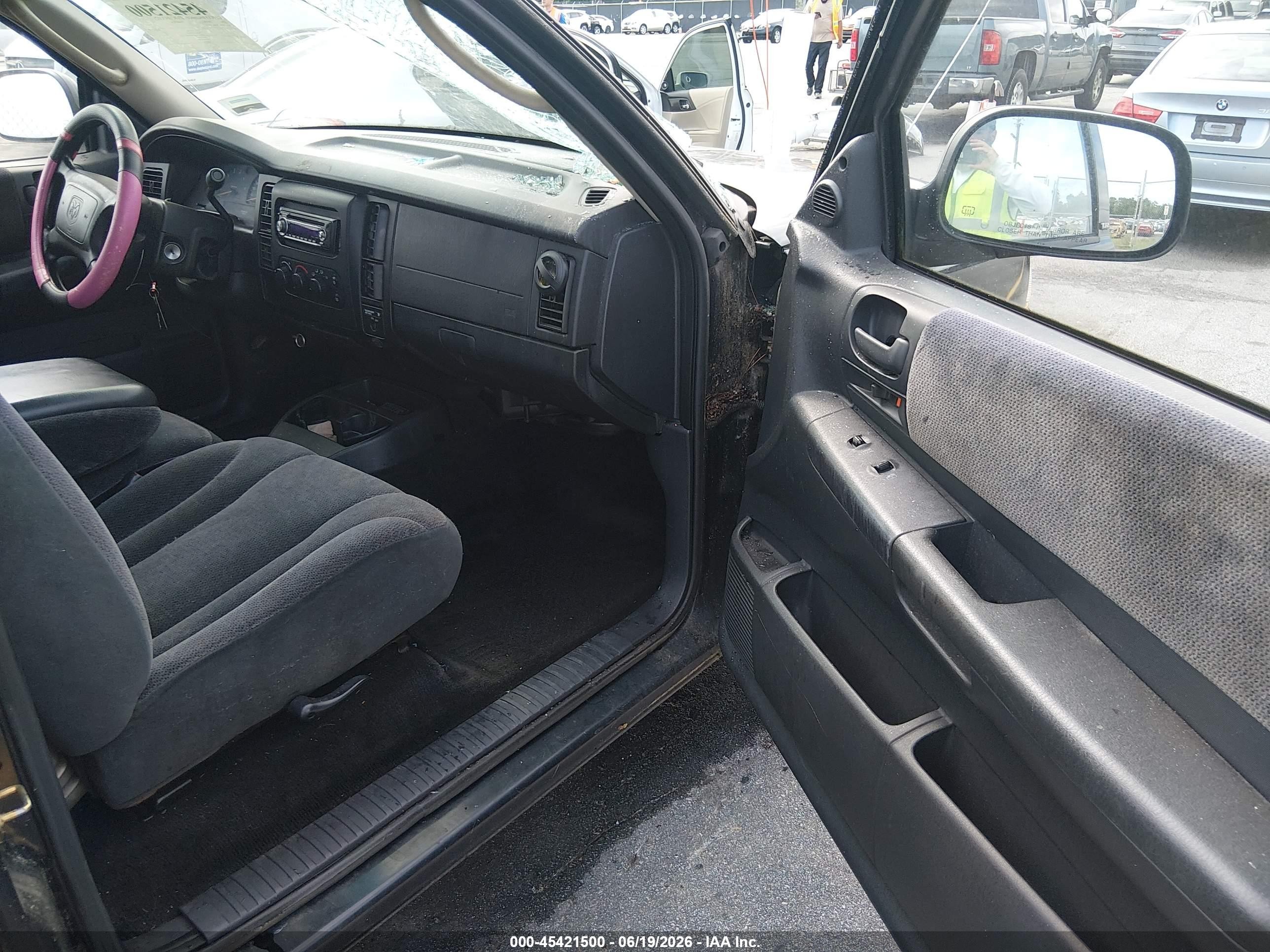 2001 Dodge Dakota Slt/sport Black vin: 1B7FL26X81S298045