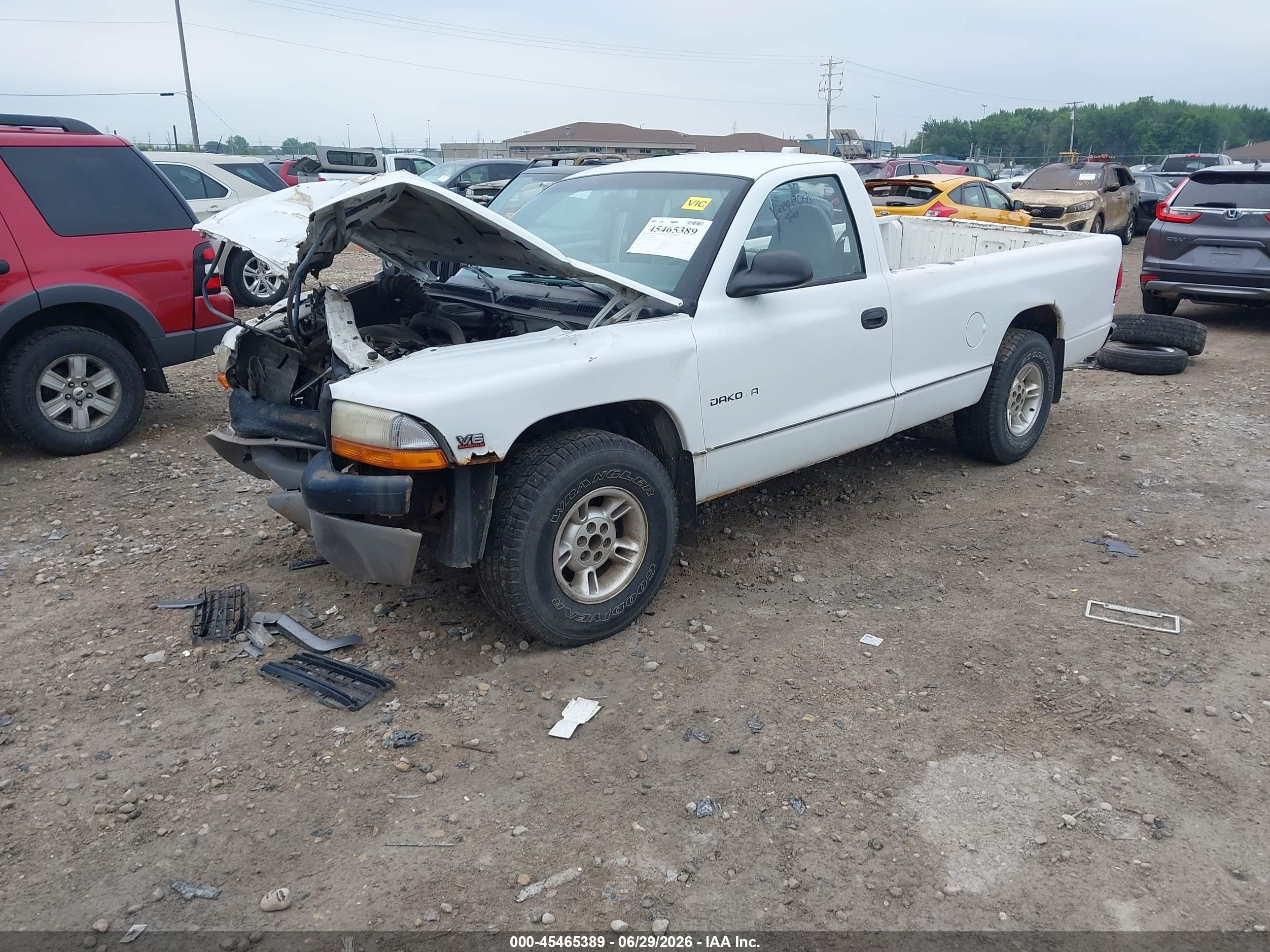 1998 Dodge Dakota Slt/sport White vin: 1B7FL26X8WS727997