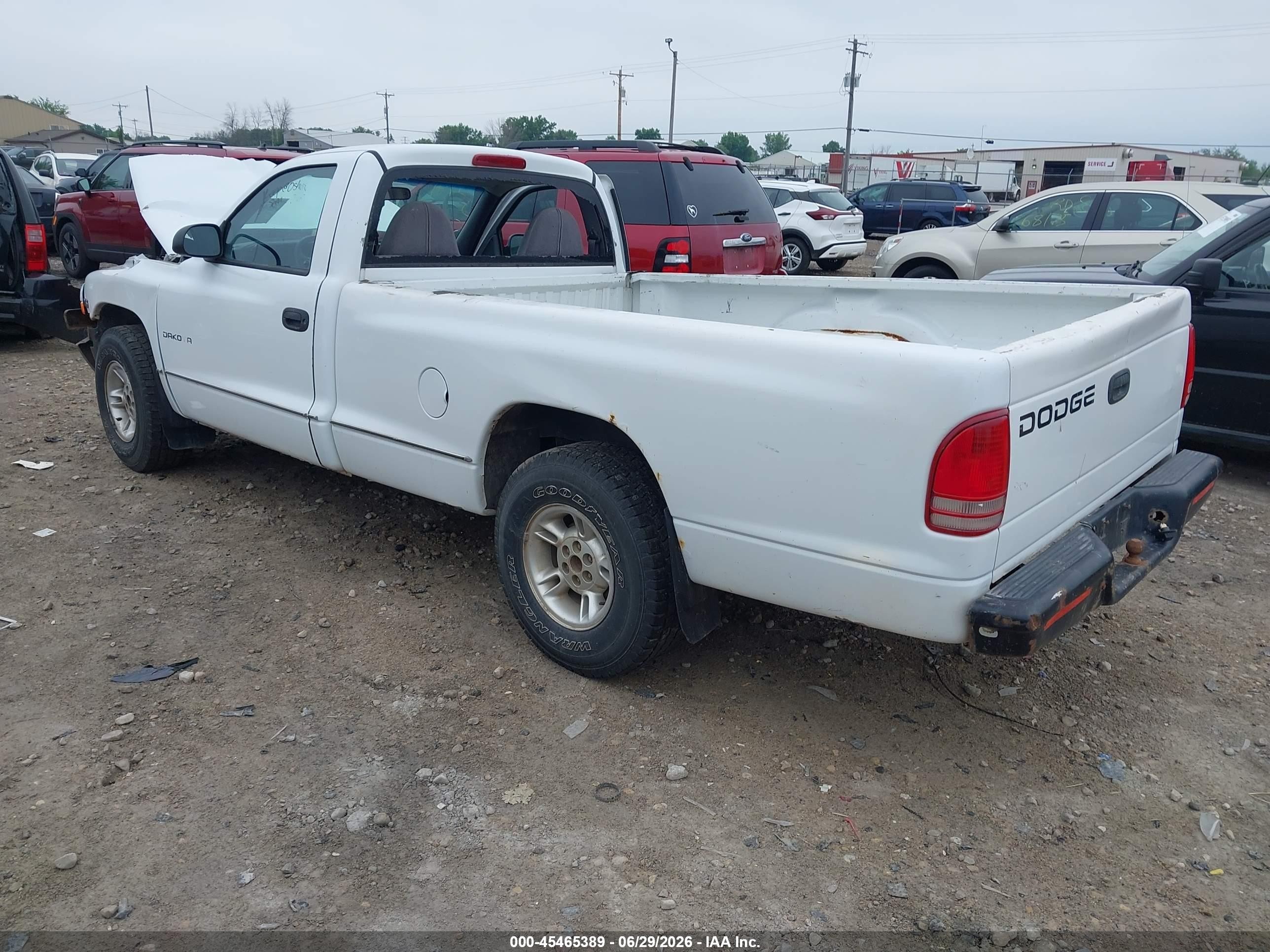 1998 Dodge Dakota Slt/sport White vin: 1B7FL26X8WS727997