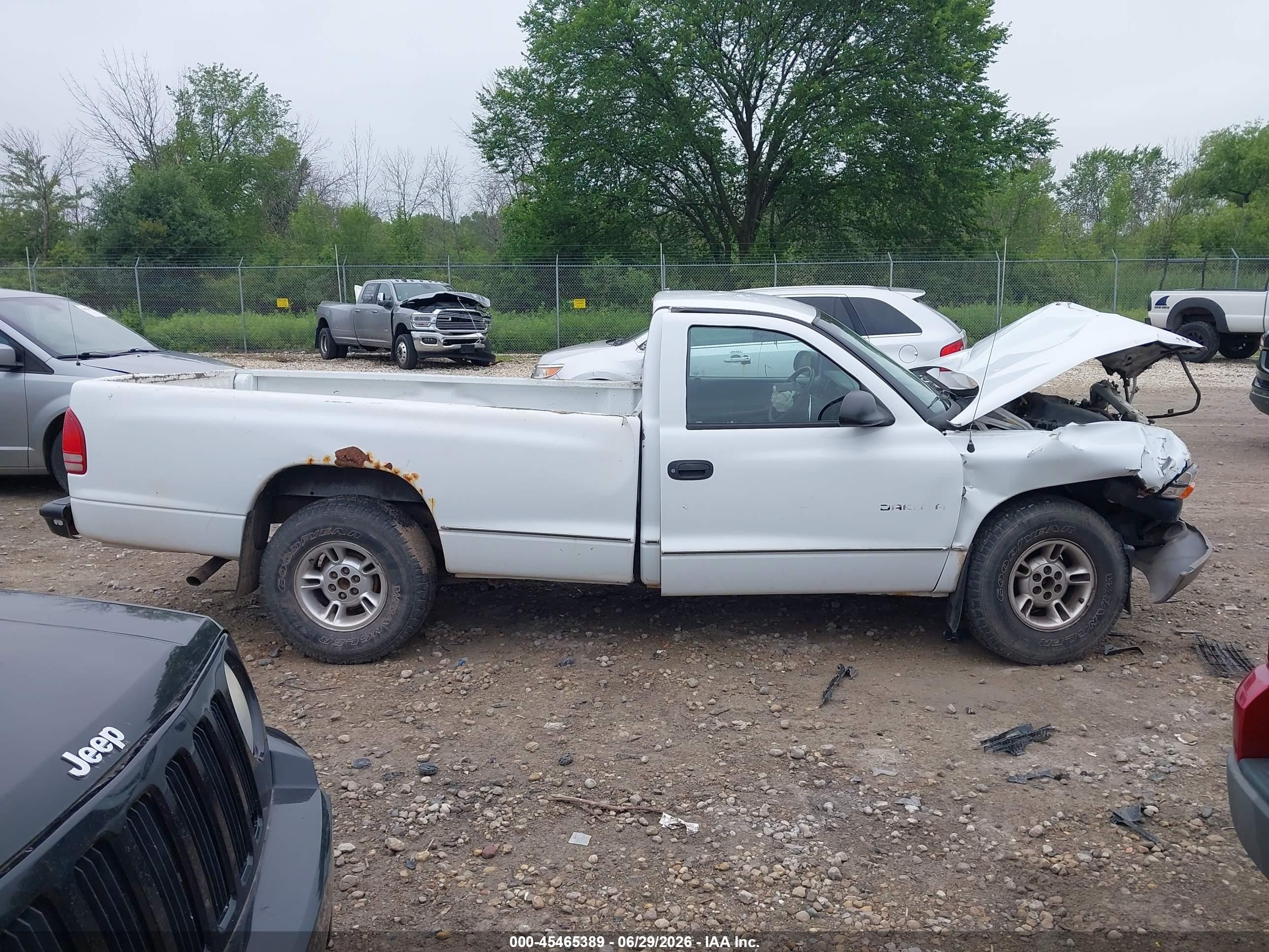 1998 Dodge Dakota Slt/sport White vin: 1B7FL26X8WS727997