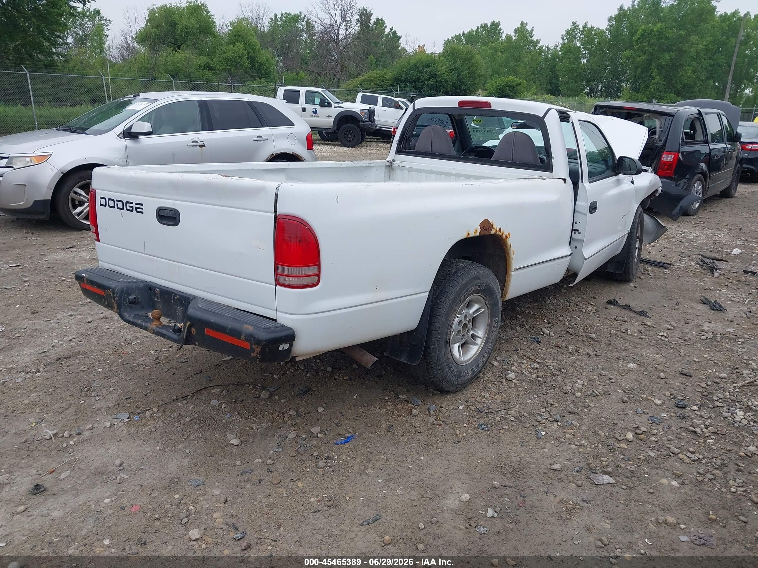 1998 Dodge Dakota Slt/sport White vin: 1B7FL26X8WS727997