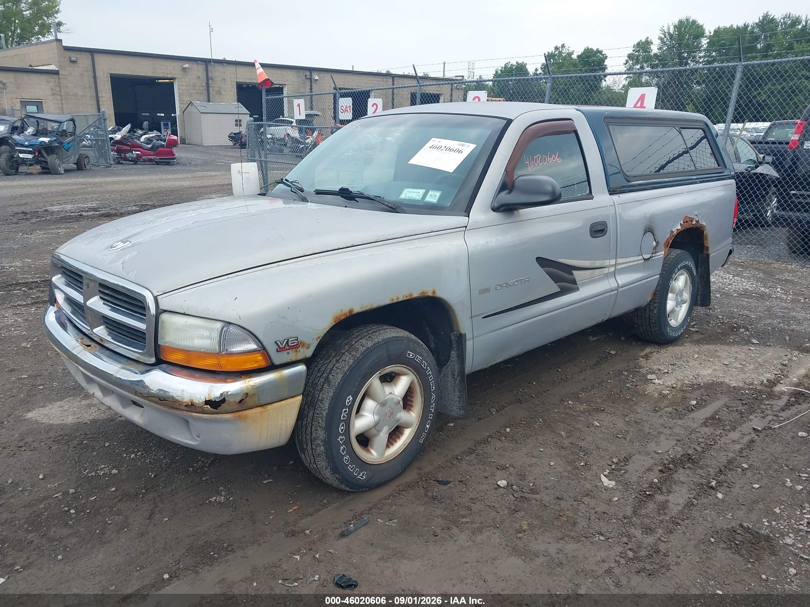 1999 Dodge Dakota Slt/sport Silver vin: 1B7FL26X8XS103134
