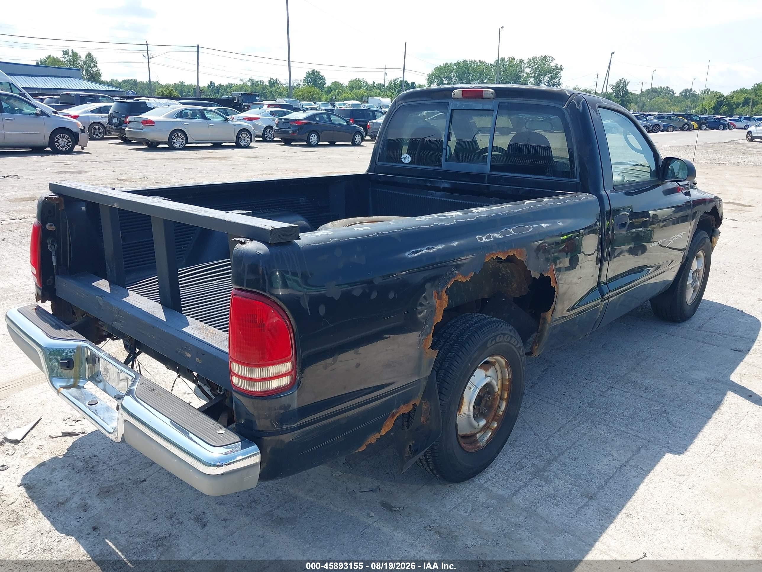 2000 Dodge Dakota Slt/sport Black vin: 1B7FL26X8YS532517