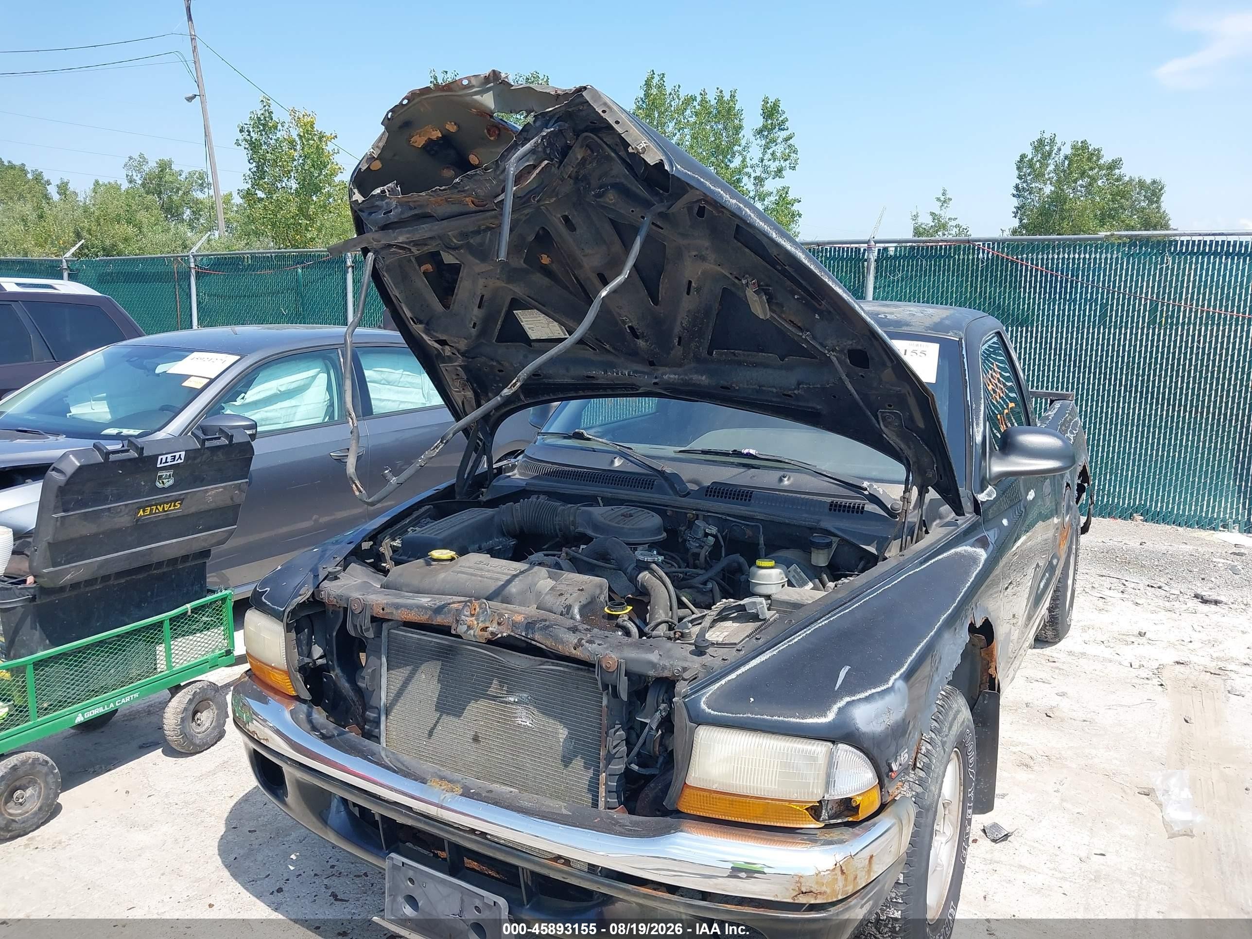 2000 Dodge Dakota Slt/sport Black vin: 1B7FL26X8YS532517