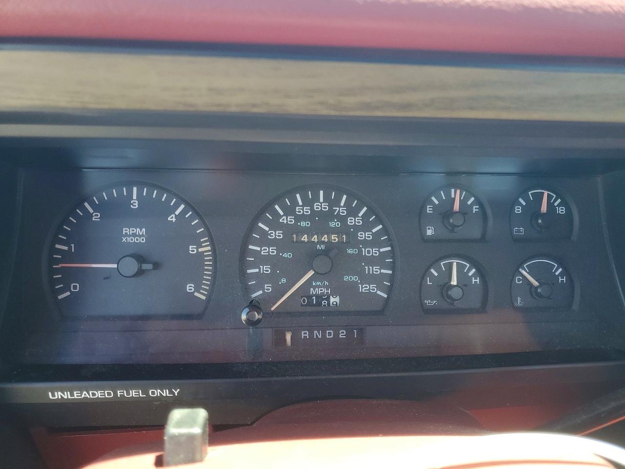 1993 Dodge Dakota Red vin: 1B7FL26X9PS281506