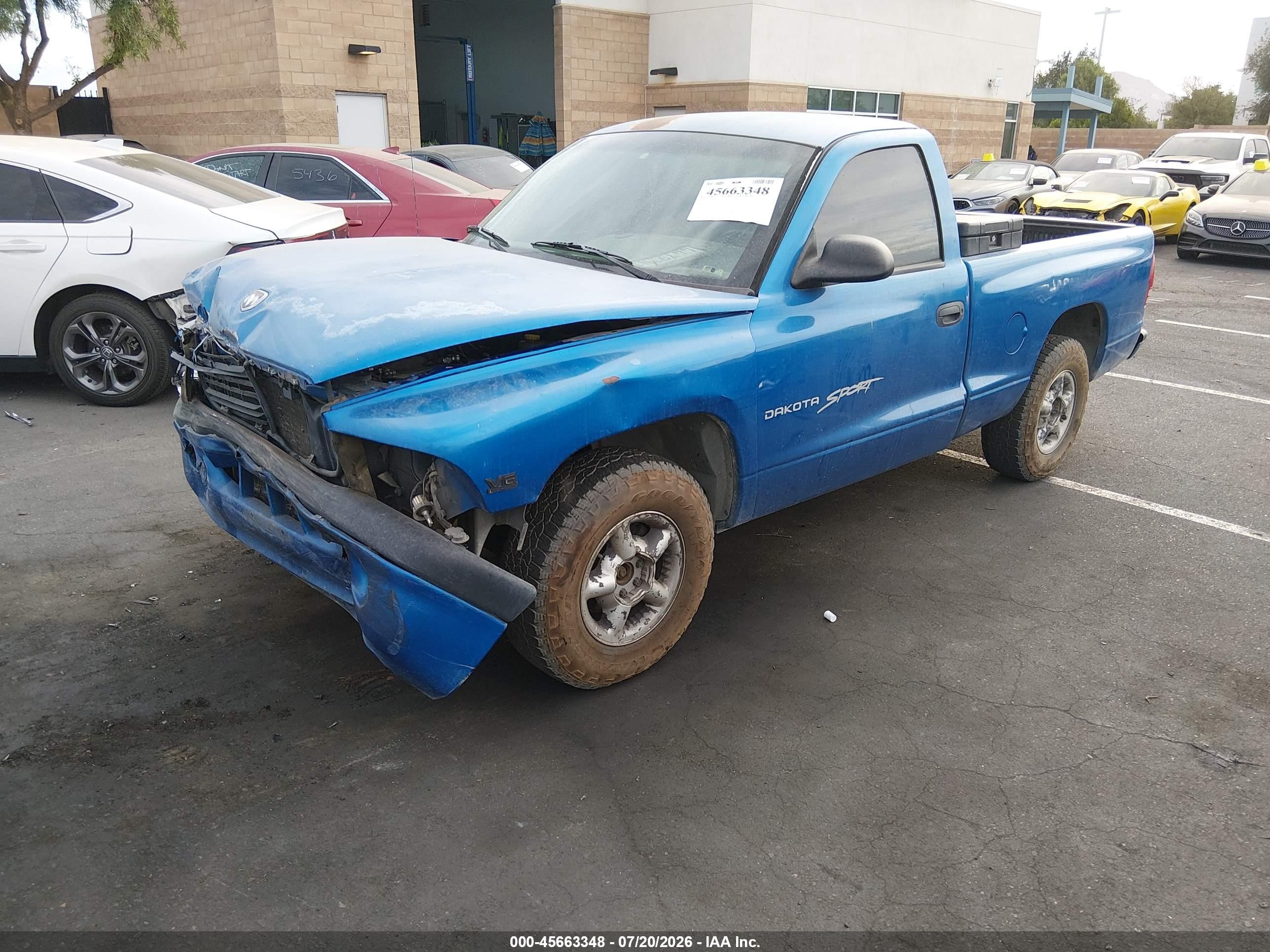 1999 Dodge Dakota Slt/sport Blue vin: 1B7FL26XXXS109419