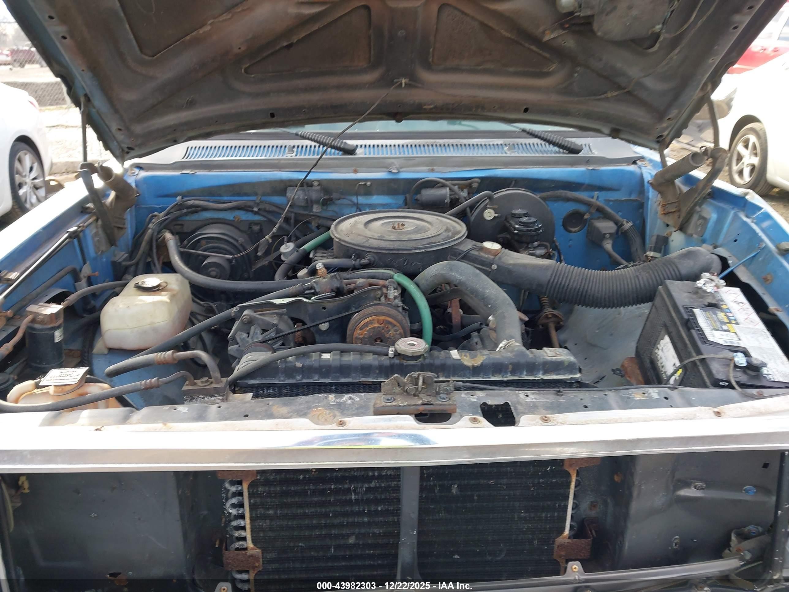 1991 Dodge D-series D150 Blue vin: 1B7GE16Y0MS238220