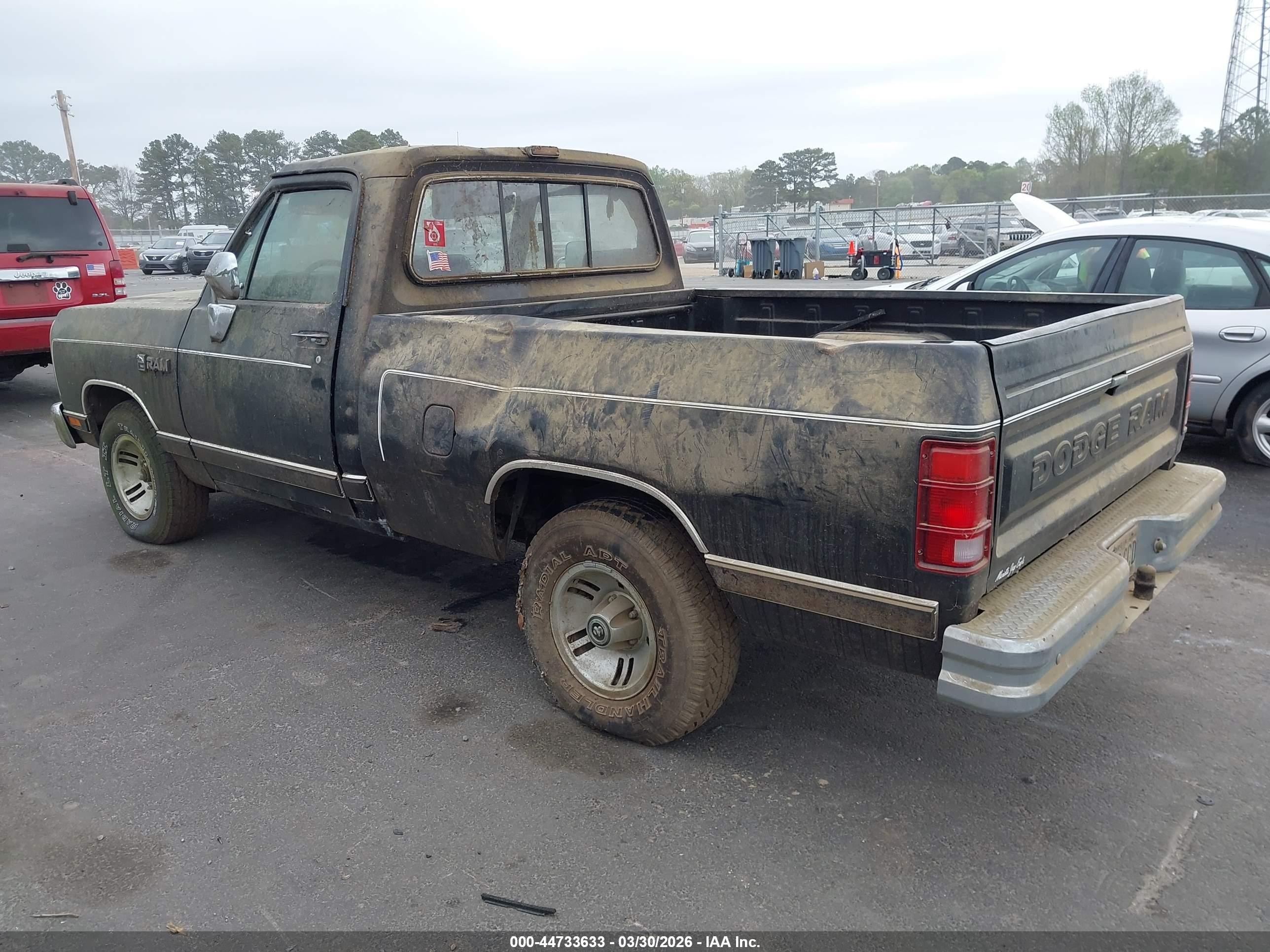 1990 Dodge D-series D150 Черный vin: 1B7GE16Y2LS754593