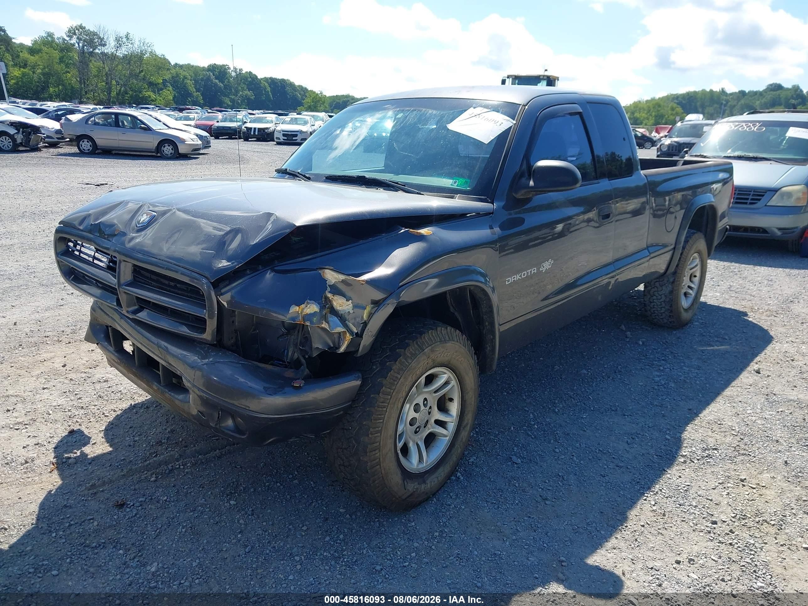 2002 Dodge Dakota   Gray vin: 1B7GG12X32S528116