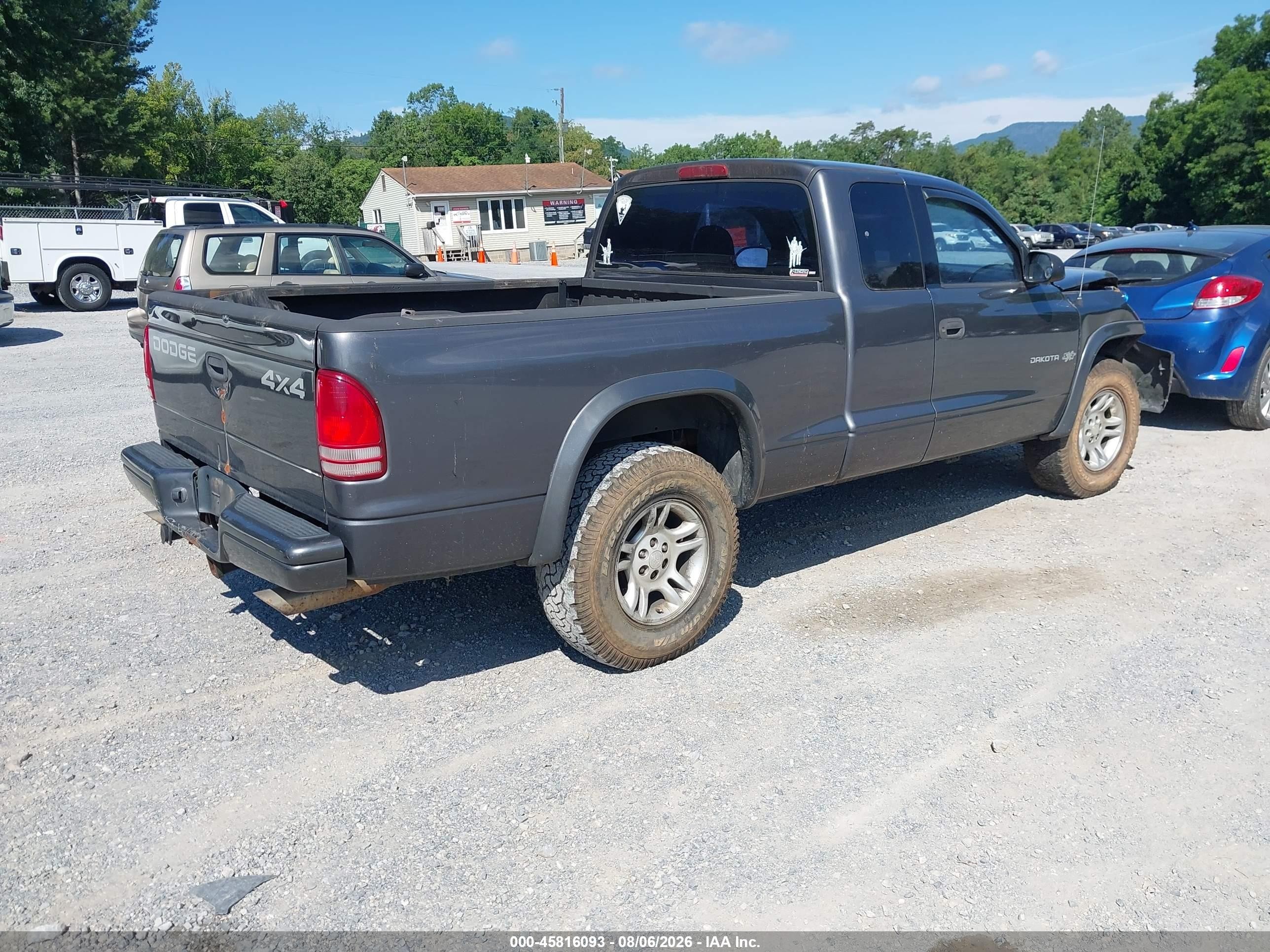 2002 Dodge Dakota   Gray vin: 1B7GG12X32S528116