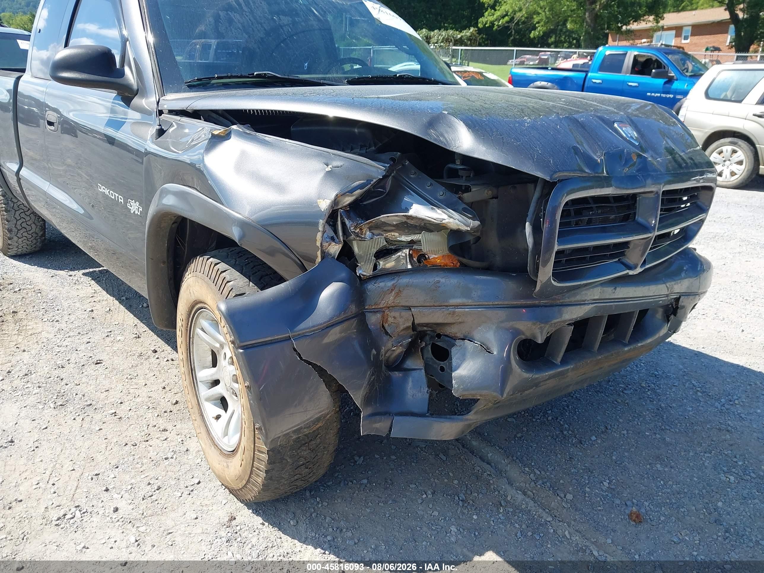 2002 Dodge Dakota   Gray vin: 1B7GG12X32S528116