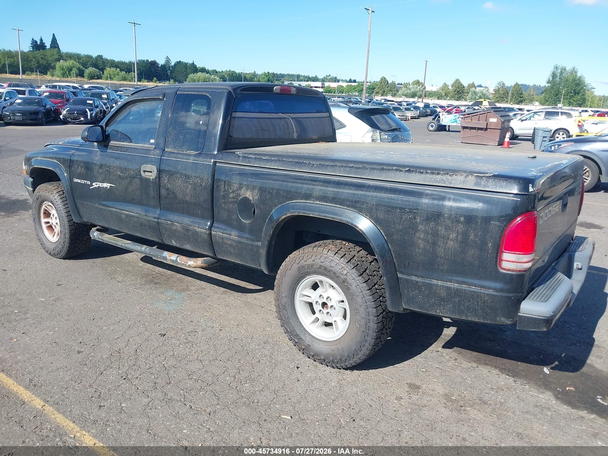 2000 Dodge Dakota Slt/sport Black vin: 1B7GG22N0YS658948