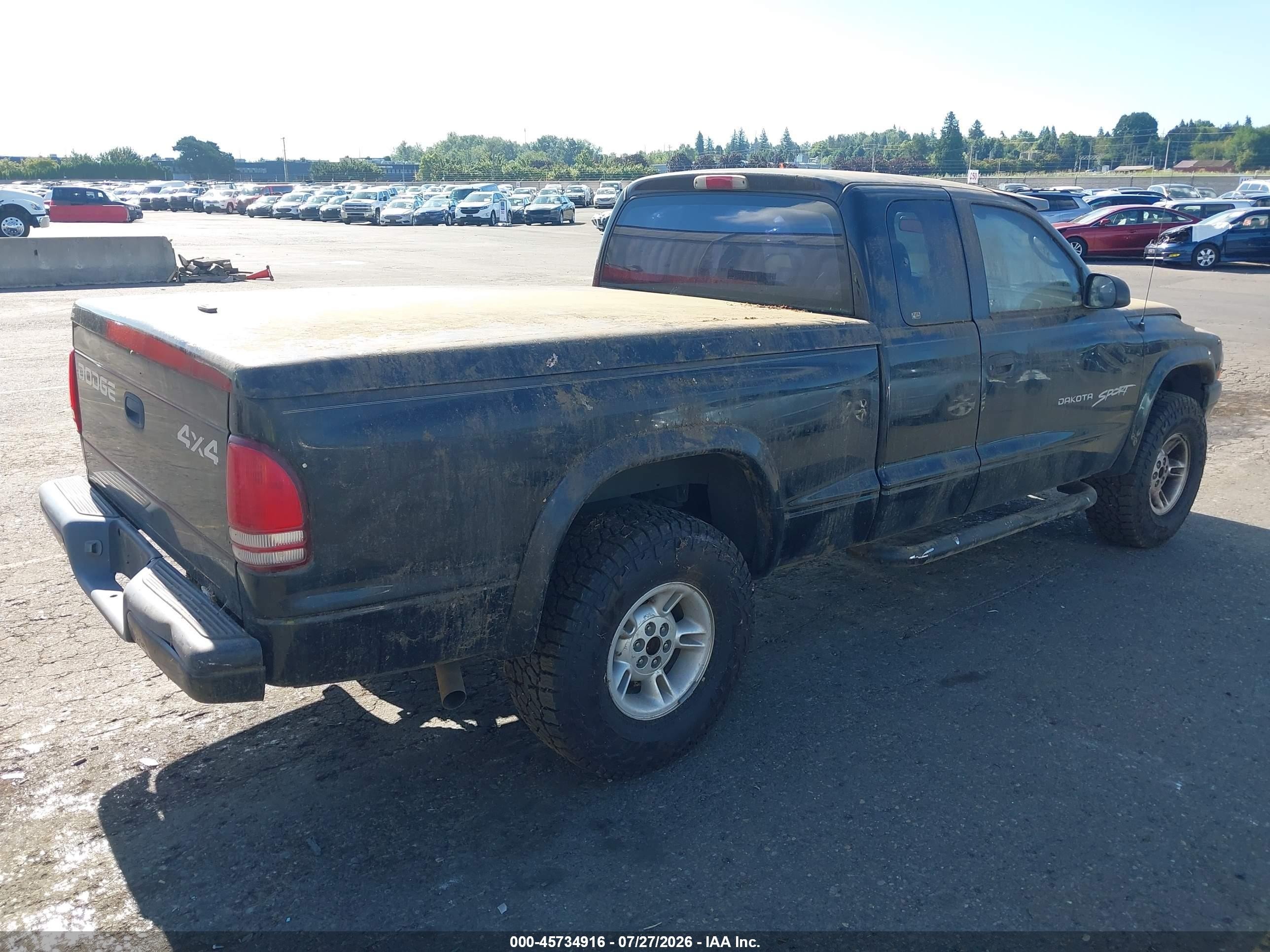 2000 Dodge Dakota Slt/sport Black vin: 1B7GG22N0YS658948