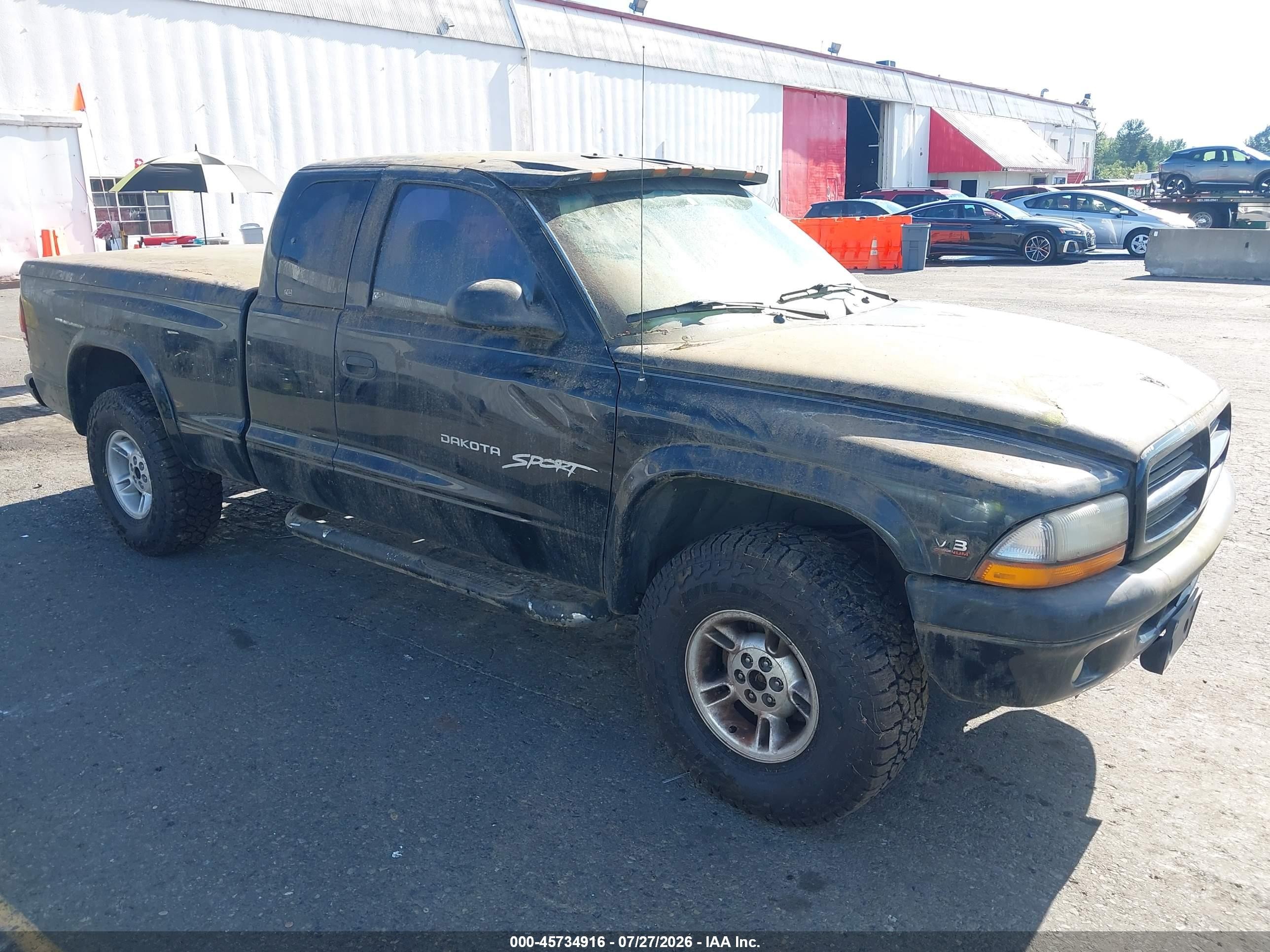2000 Dodge Dakota Slt/sport Black vin: 1B7GG22N0YS658948
