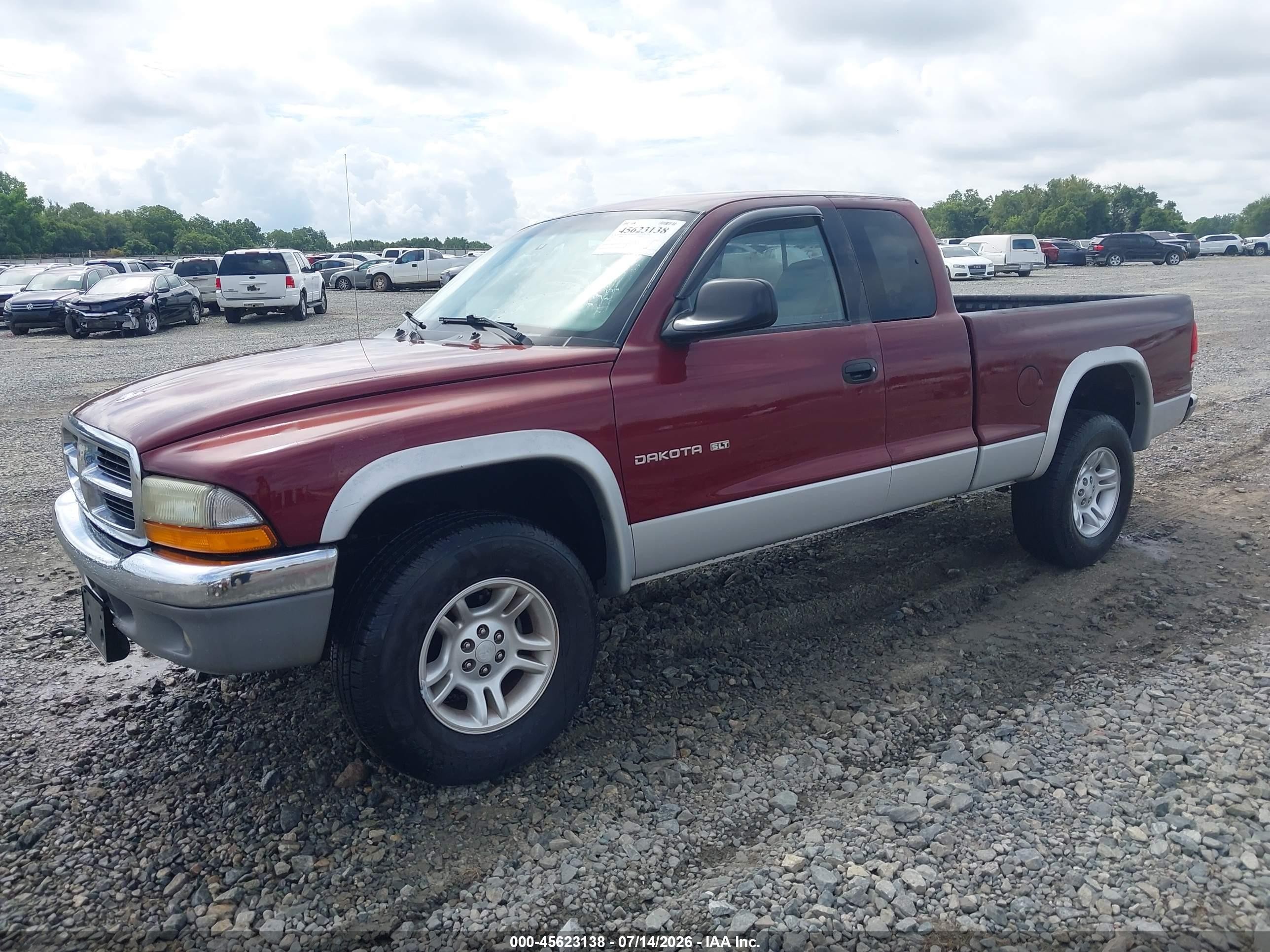 2001 Dodge Dakota Slt/sport Maroon vin: 1B7GG22N21S279732
