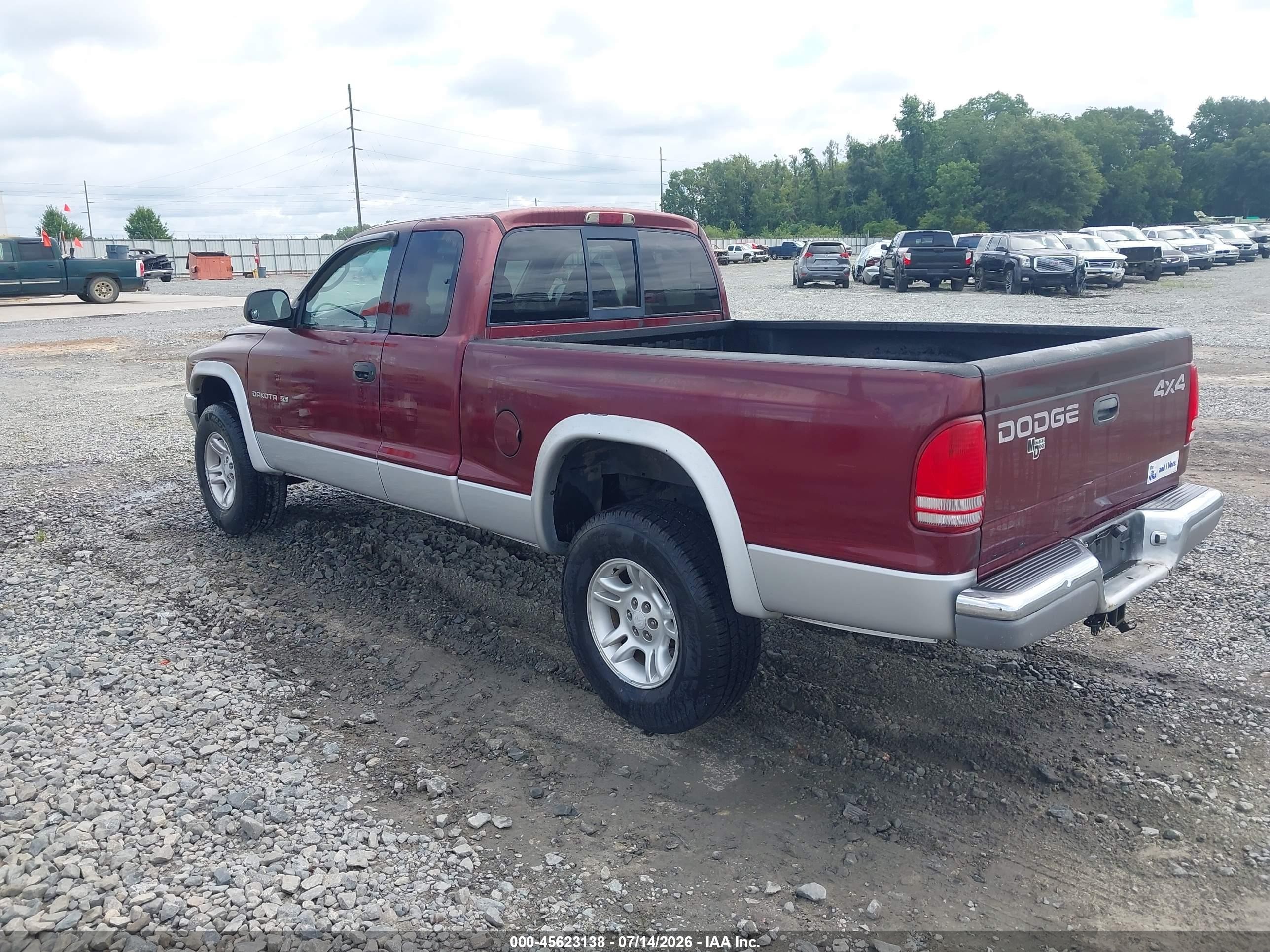 2001 Dodge Dakota Slt/sport Maroon vin: 1B7GG22N21S279732