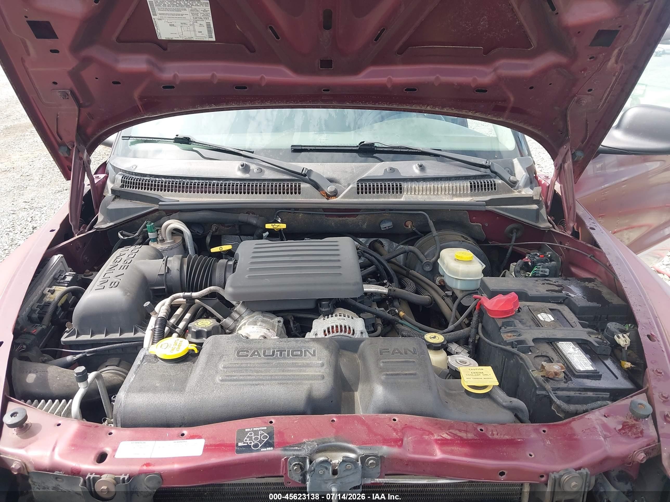 2001 Dodge Dakota Slt/sport Maroon vin: 1B7GG22N21S279732