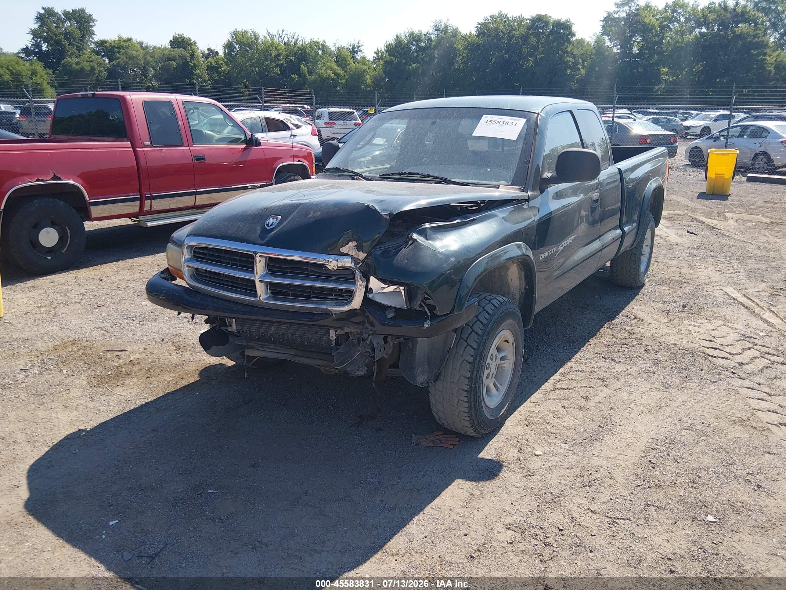 2000 Dodge Dakota Slt/sport Green vin: 1B7GG22N3YS538089