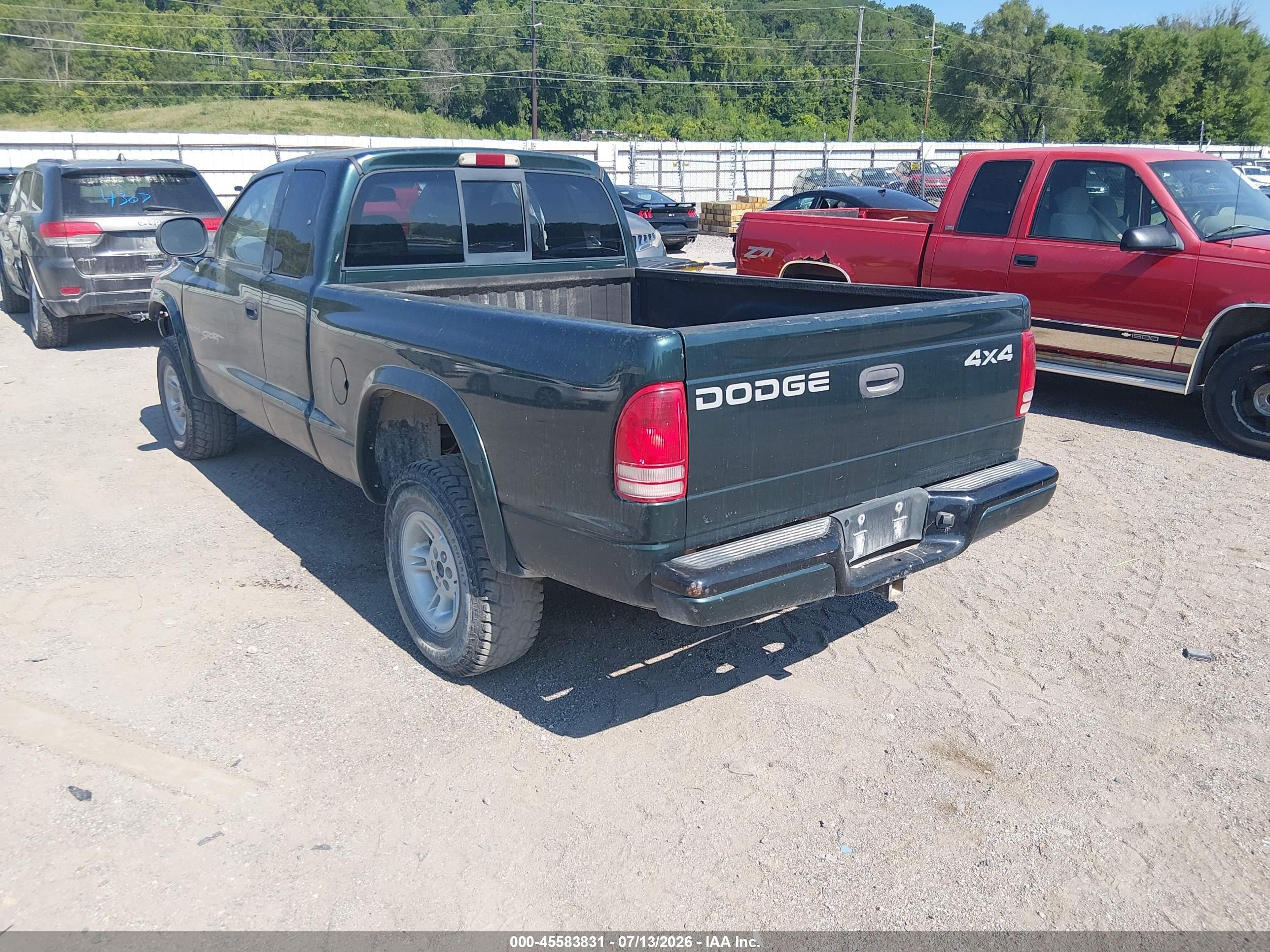 2000 Dodge Dakota Slt/sport Green vin: 1B7GG22N3YS538089