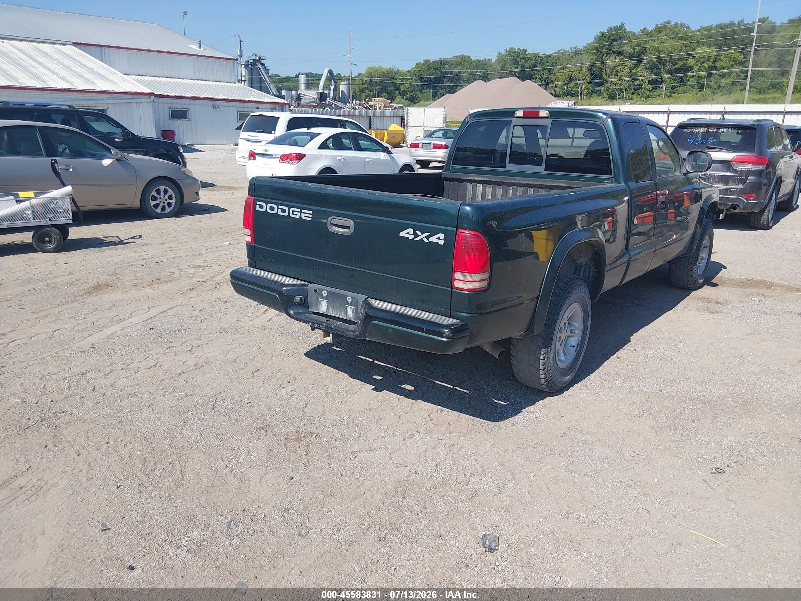 2000 Dodge Dakota Slt/sport Green vin: 1B7GG22N3YS538089