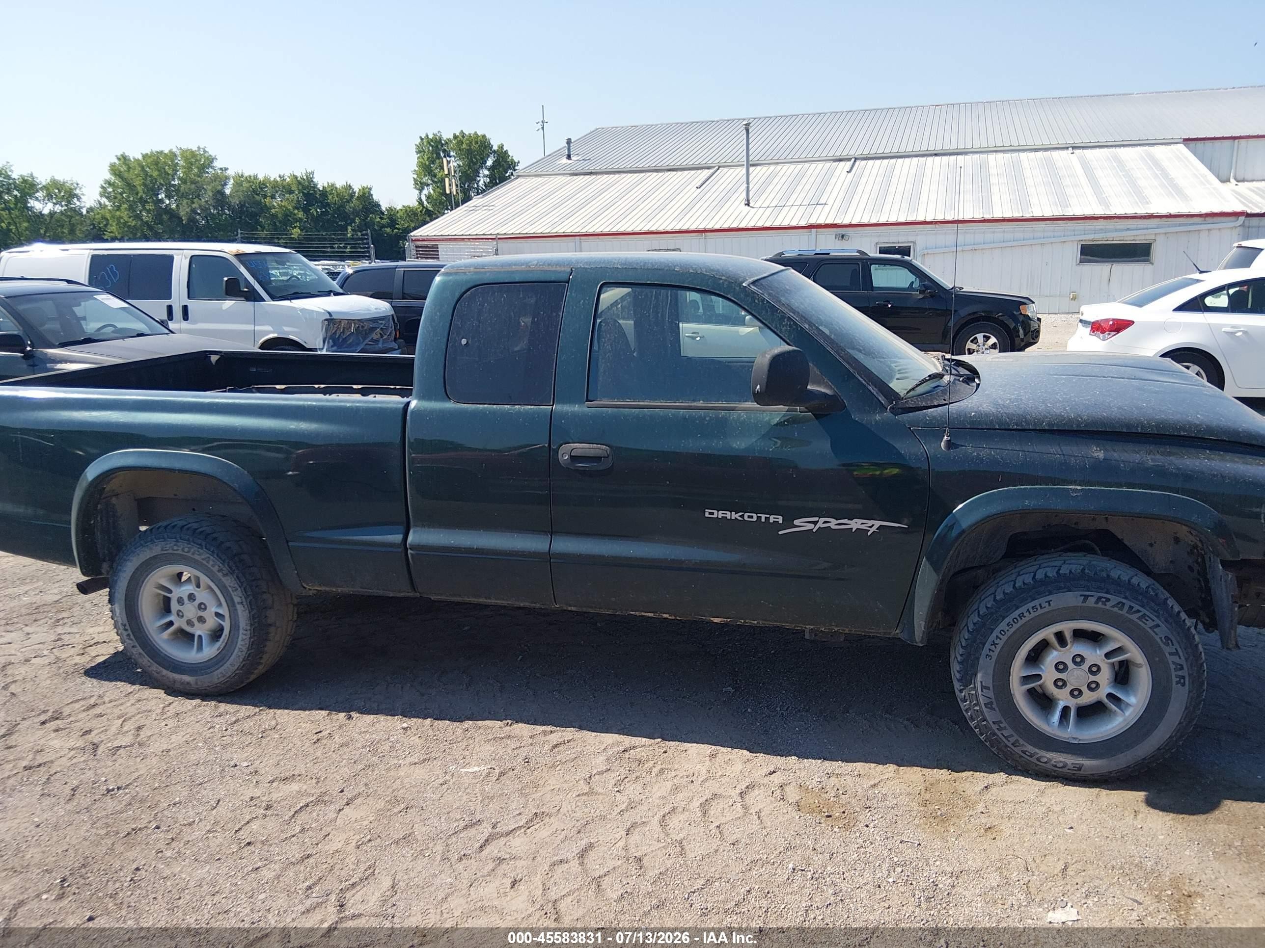 2000 Dodge Dakota Slt/sport Green vin: 1B7GG22N3YS538089