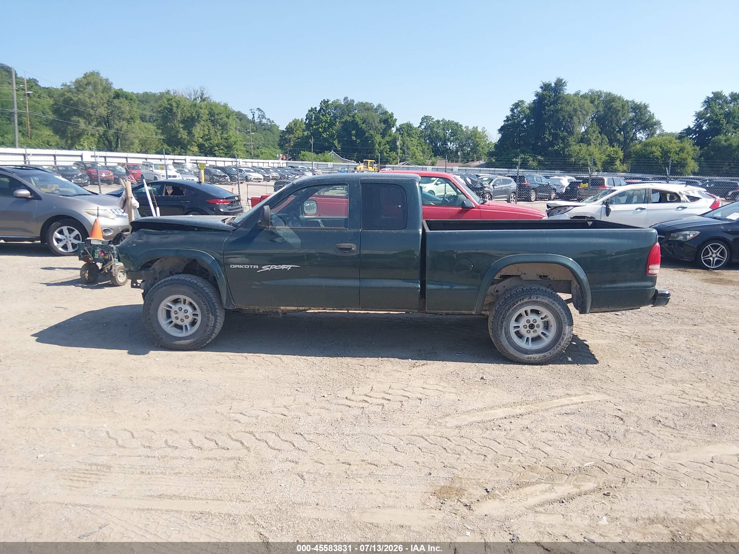 2000 Dodge Dakota Slt/sport Green vin: 1B7GG22N3YS538089