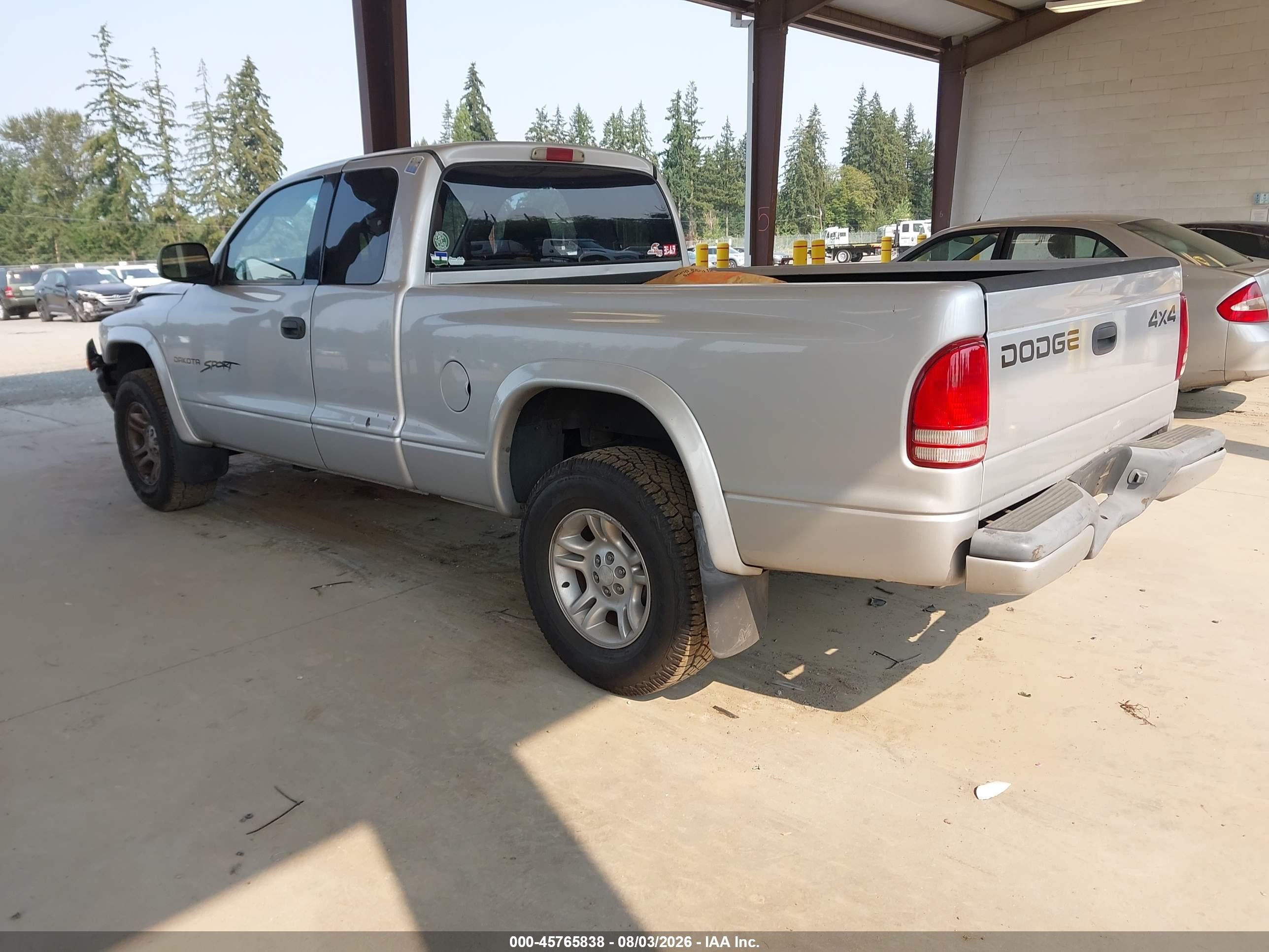2001 Dodge Dakota Slt/sport Silver vin: 1B7GG22N41S214445