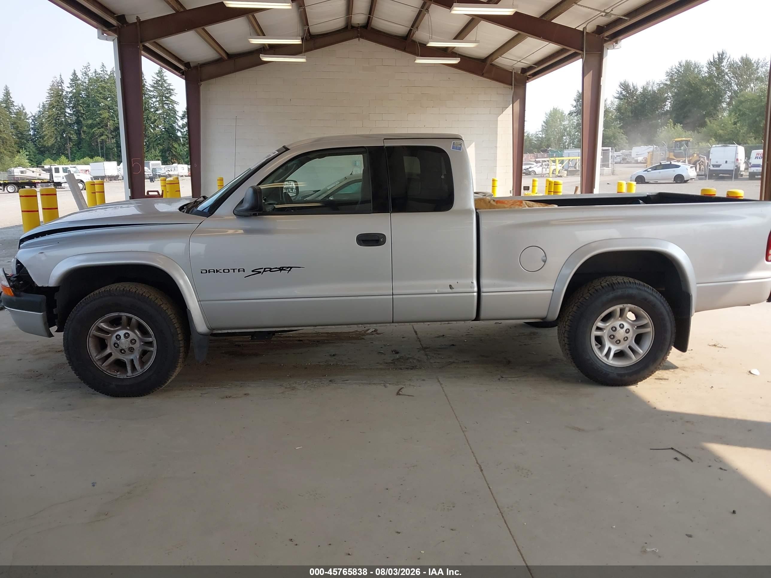2001 Dodge Dakota Slt/sport Silver vin: 1B7GG22N41S214445