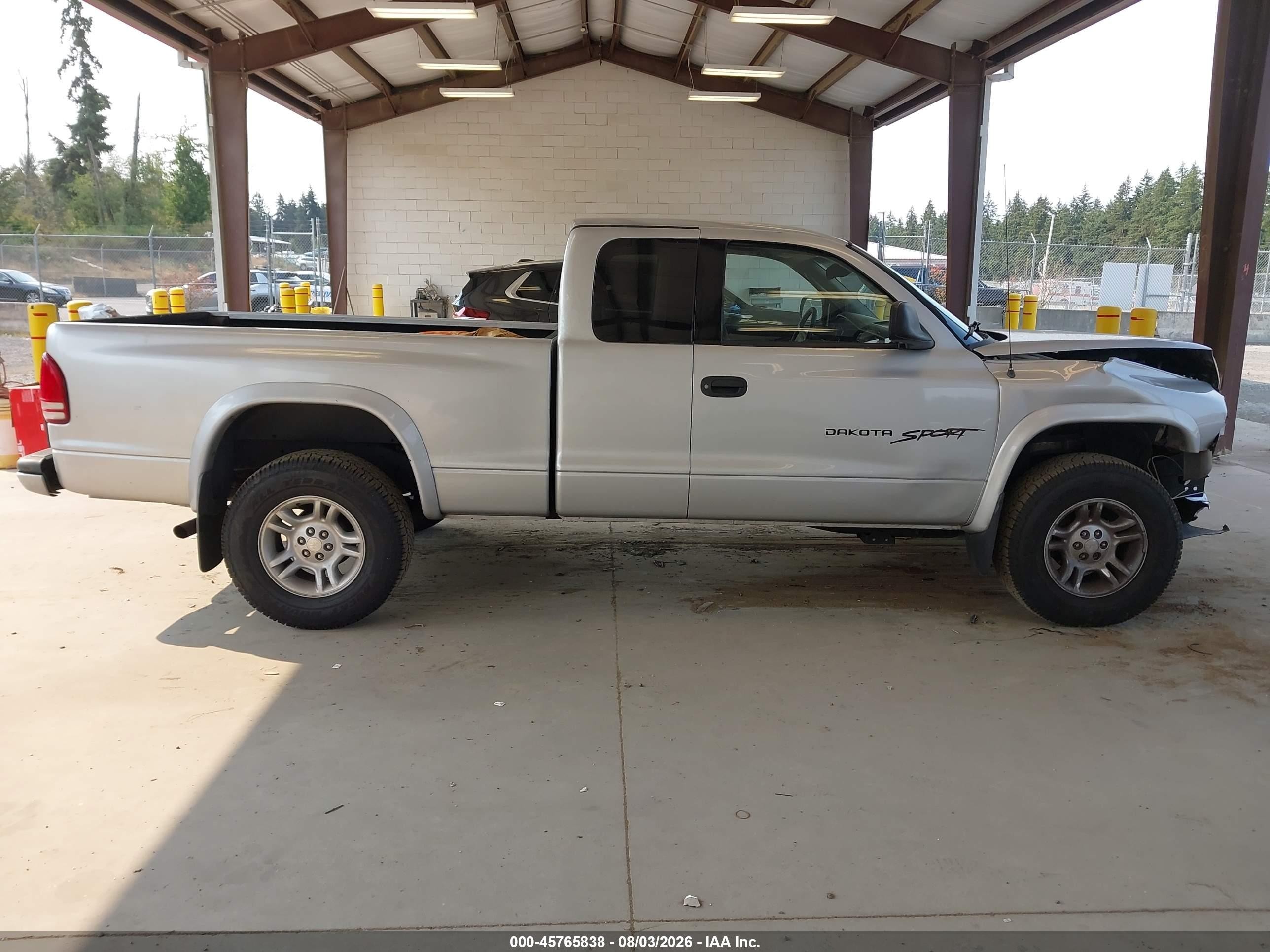2001 Dodge Dakota Slt/sport Silver vin: 1B7GG22N41S214445