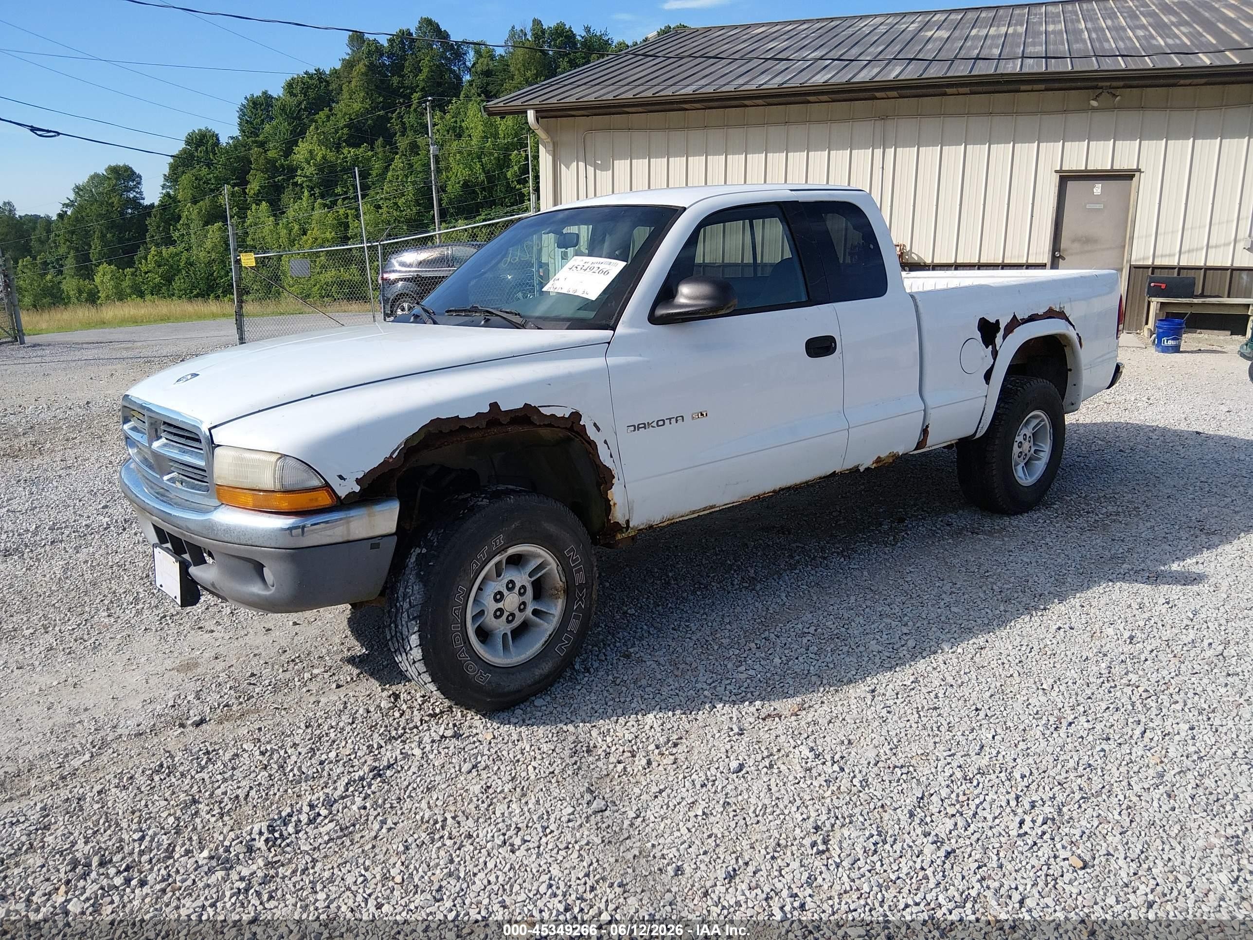 2000 Dodge Dakota Slt/sport White vin: 1B7GG22N5YS534299