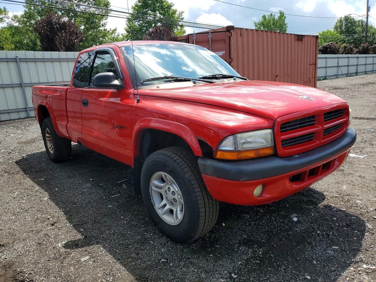 2001 Dodge Dakota Red vin: 1B7GG22N71S132032