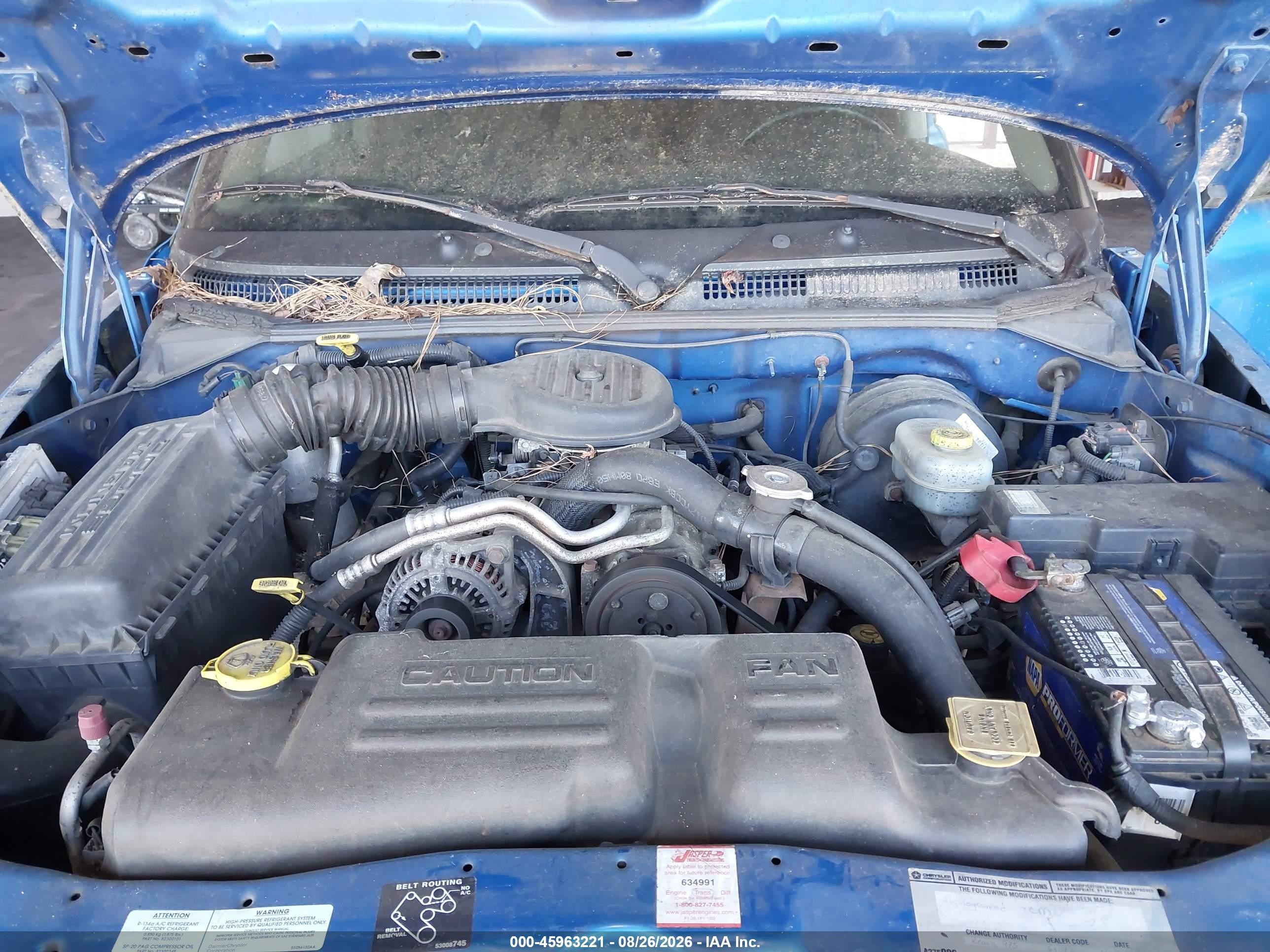 2001 Dodge Dakota Slt/sport Blue vin: 1B7GG22X41S223955